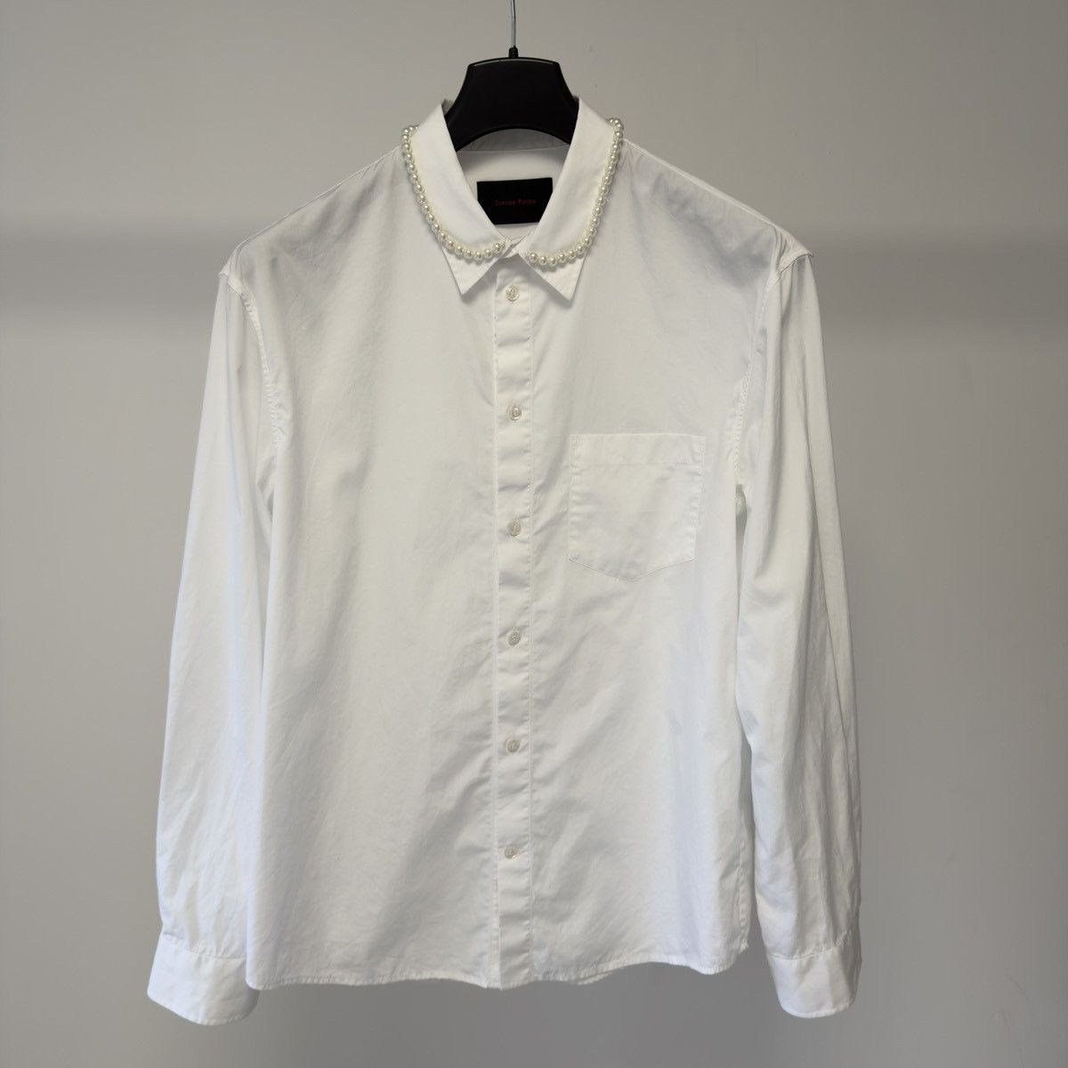 Simone Rocha White Cotton Shirt With Pearl Collar Size US M / EU 48-50 / 2 - 15 Thumbnail