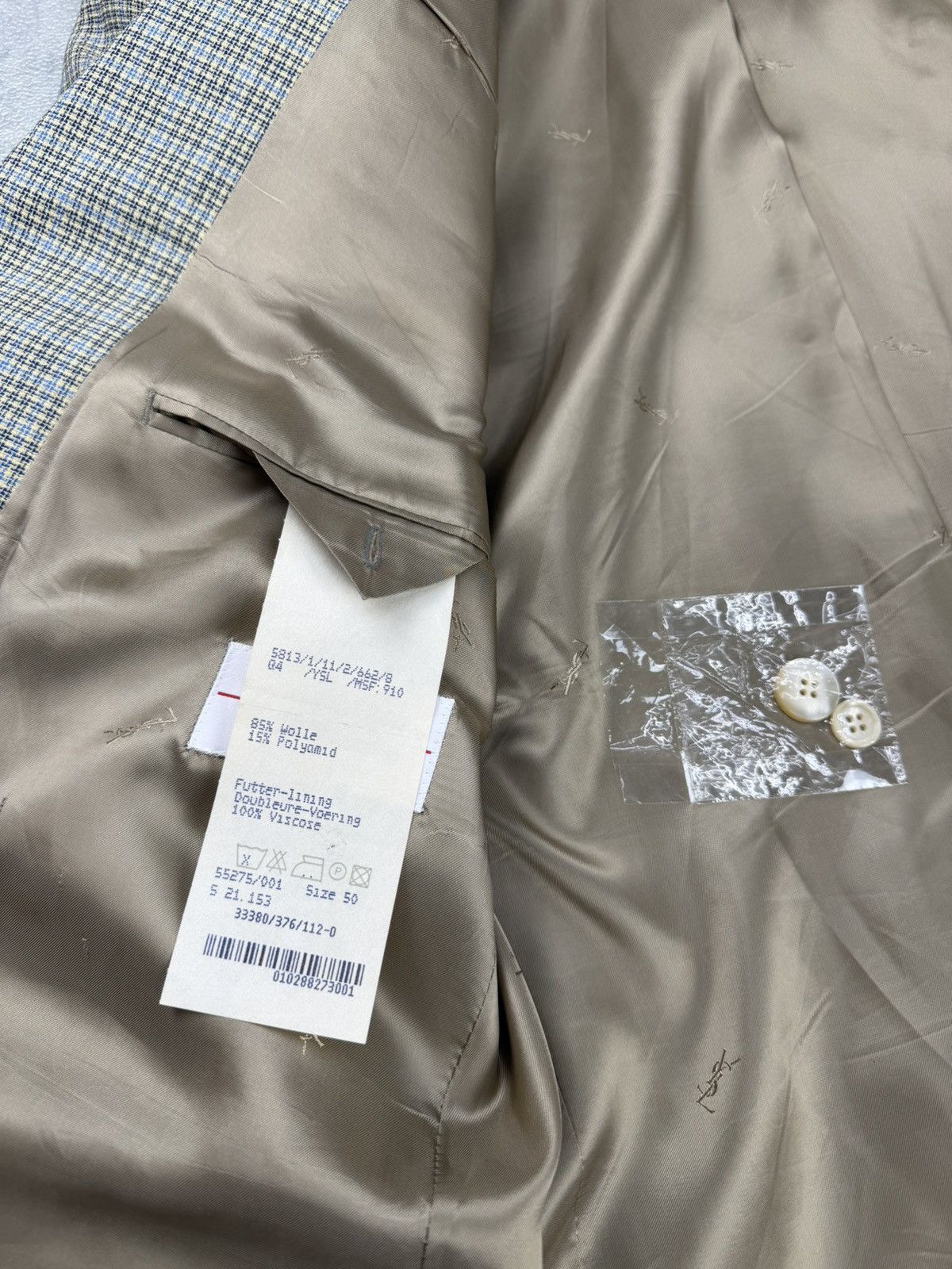 Yves Saint Laurent Vintage Yves Saint Laurent Wool Blazer Jacket Size 50 Size 50R - 11 Thumbnail