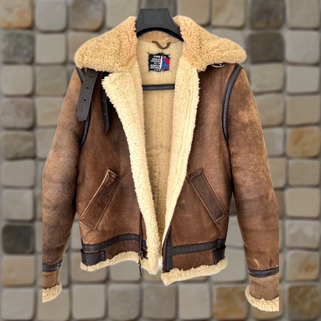 Schott SCHOTT B-3 Shearling Leather Bomber Flight Jacket Size 38 Vintage Rare Auth Size US XXS / EU 40 - 1 Thumbnail