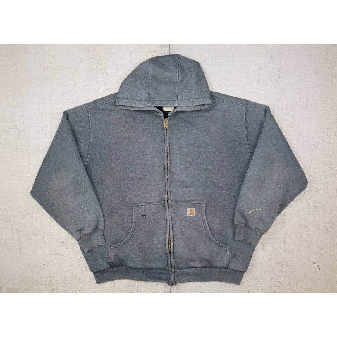 Carhartt Vtg Carhartt Thermal Lined Jacket Hoodie Charcoal Heather Size US XXL / EU 58 / 5 - 8 Thumbnail