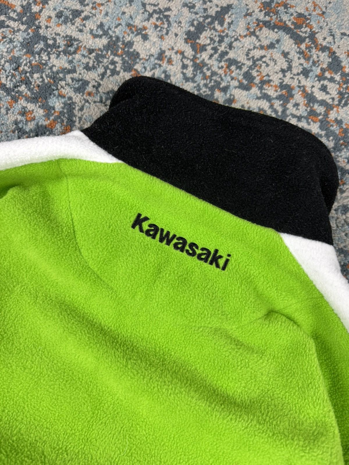 Vintage Vintage 90s Kawasaki racing style sherpa fleece jacket Size L / US 10 / IT 46 - 8 Thumbnail