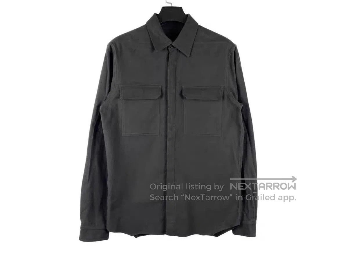 Rick Owens Gray Long-Sleeve Button-Up Shirt Size M. Size US M / EU 48-50 / 2 - 1 Thumbnail