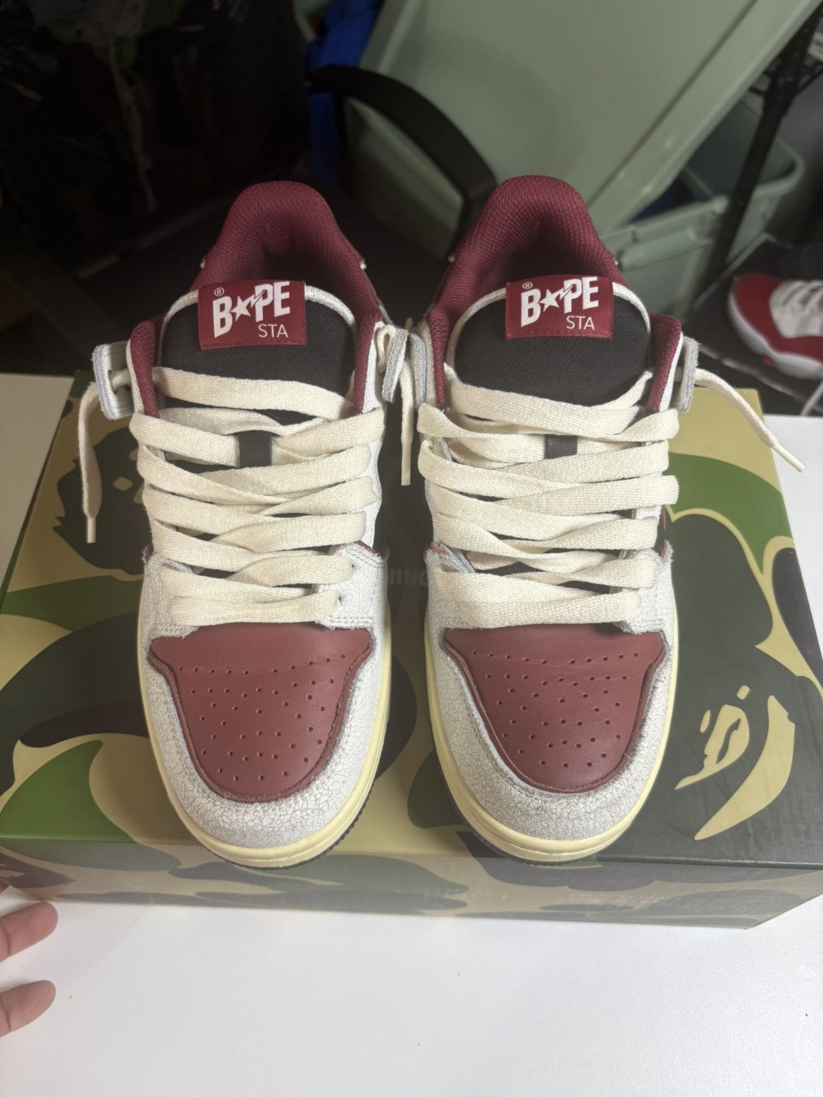 Bape A Bathing Ape Sk8 Sta #4 sneakers in red Size US 8 / EU 41 - 1 Thumbnail