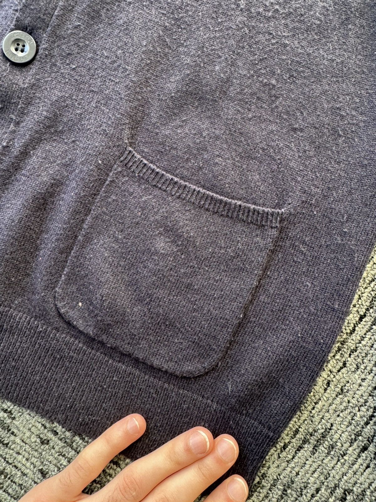 Z Zegna ZZegna mens cardigan blue wool Size US M / EU 48-50 / 2 - 8 Thumbnail