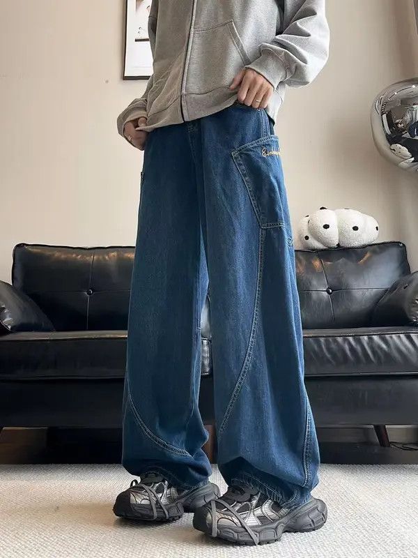 Japanese Brand Yuki Blue washed American vintage loose straight jeans y2k Size US 32 / EU 48 - 3 Thumbnail
