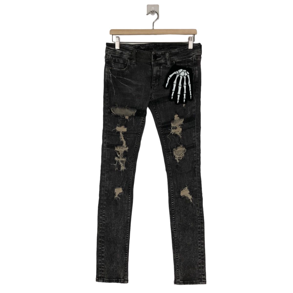 Hysteric Glamour 🔥RARE DISTRESSED DENIM JEANS JAPAN HYSTERIC GLAMOUR DESIGN Size US 30 / EU 46 - 1 Thumbnail