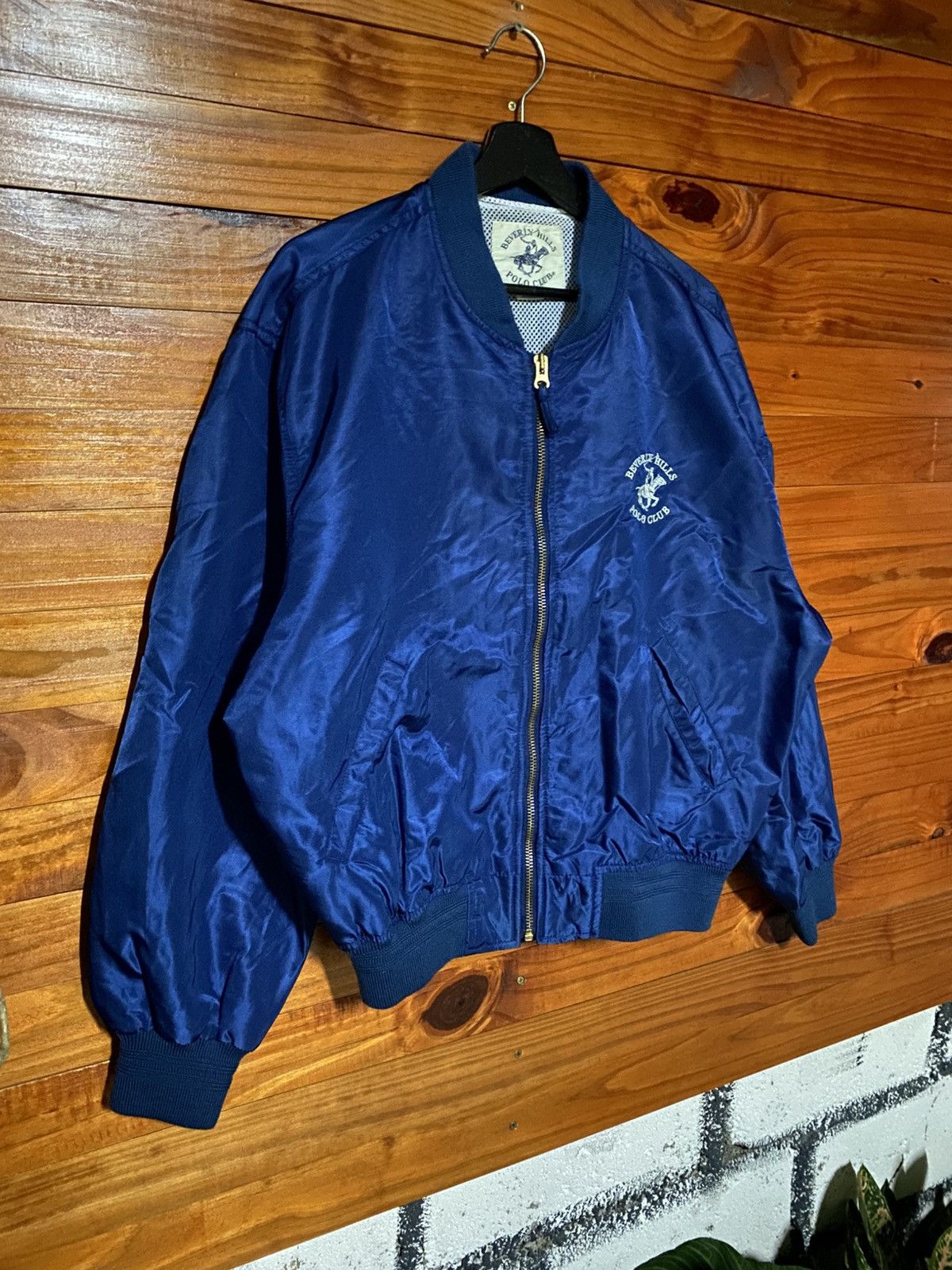 Beverly Hills Polo Club Vintage Beverly Hills Polo Club Satin Bomber Jacket – Navy Size US L / EU 52-54 / 3 - 6 Thumbnail