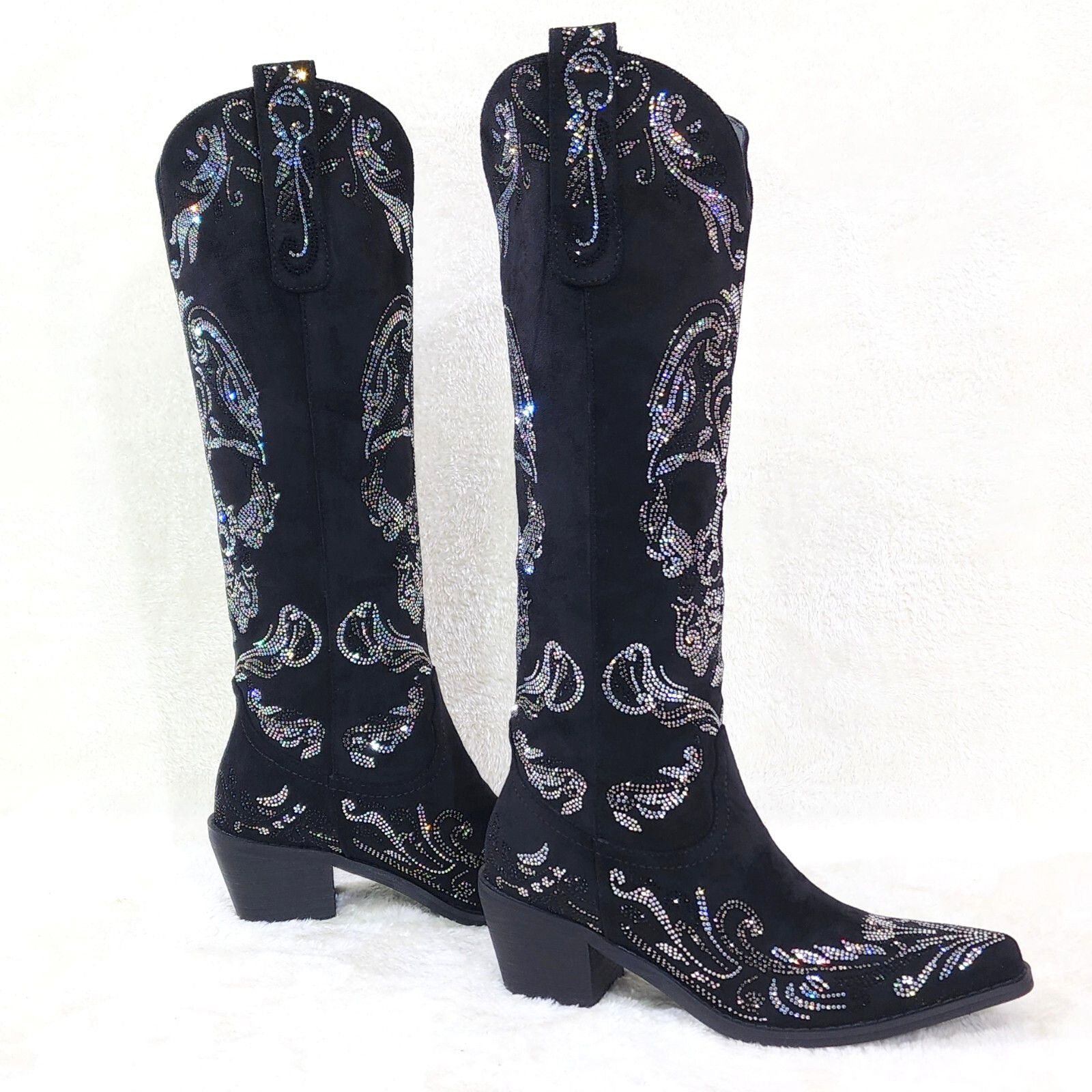 Other MUERTO Country Western Cowgirl Boots Sparkling Iridescent Rh Size US 7.5 / IT 37.5 - 2 Thumbnail