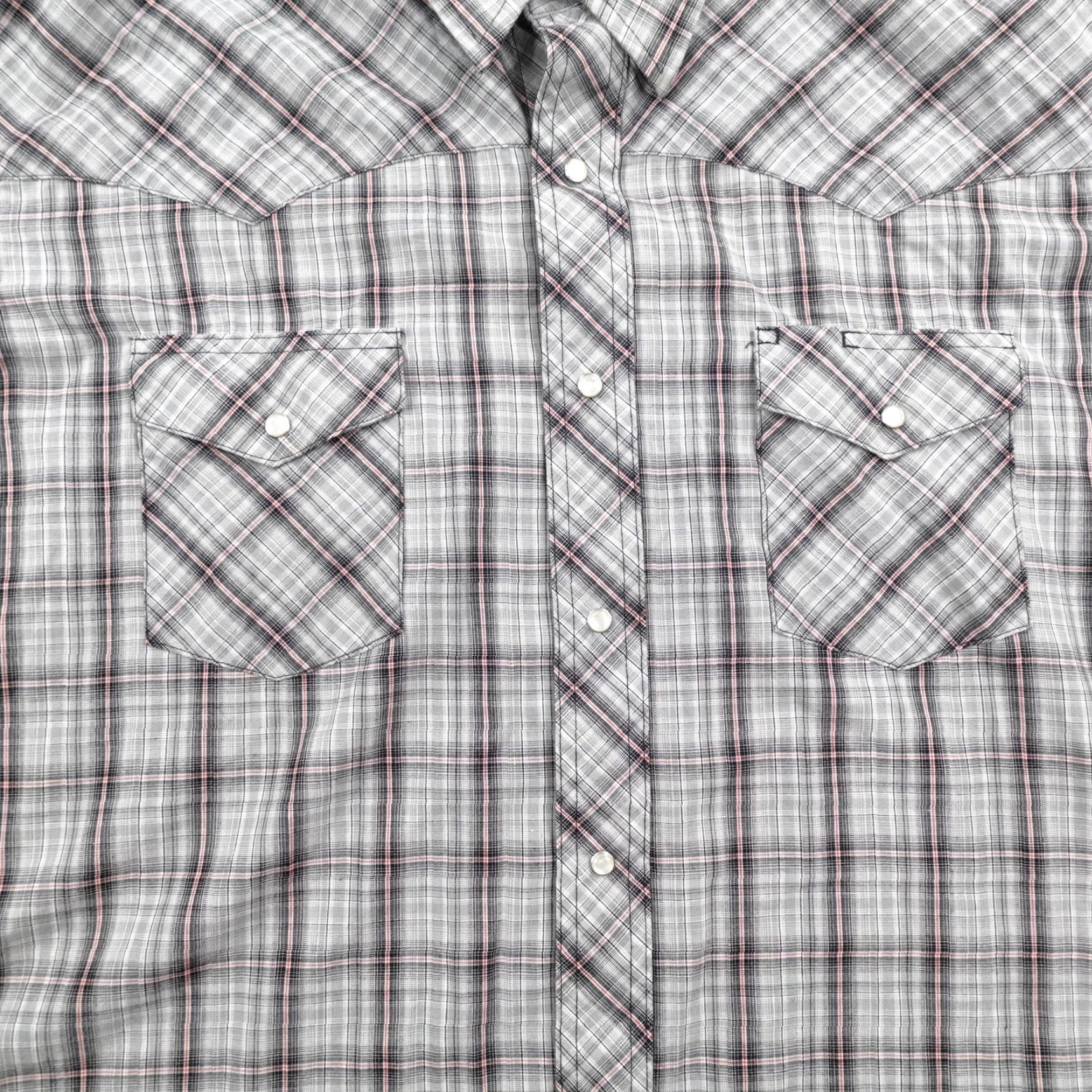 Wrangler VINTAGE Wrangler Shirt Mens 2XL Gray Plaid Western Pearl Snap Cowboy Rodeo Country Shirt? Size US XXL / EU 58 / 5 - 3 Thumbnail