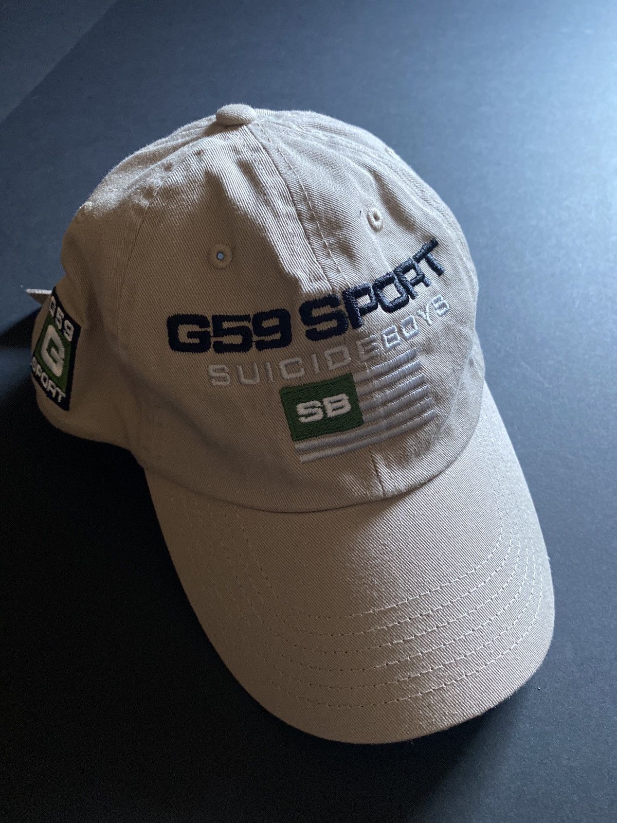 image of G59 Records x Pouya Uicideboy Merch G59 Sport Hat in Tan, Men's