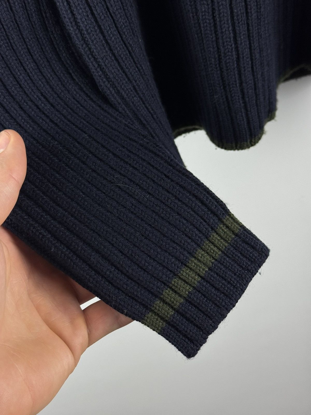 Etro ETRO Milano Ribbed Turtleneck Sweater Navy Blue Merino Wool Size US M / EU 48-50 / 2 - 4 Thumbnail