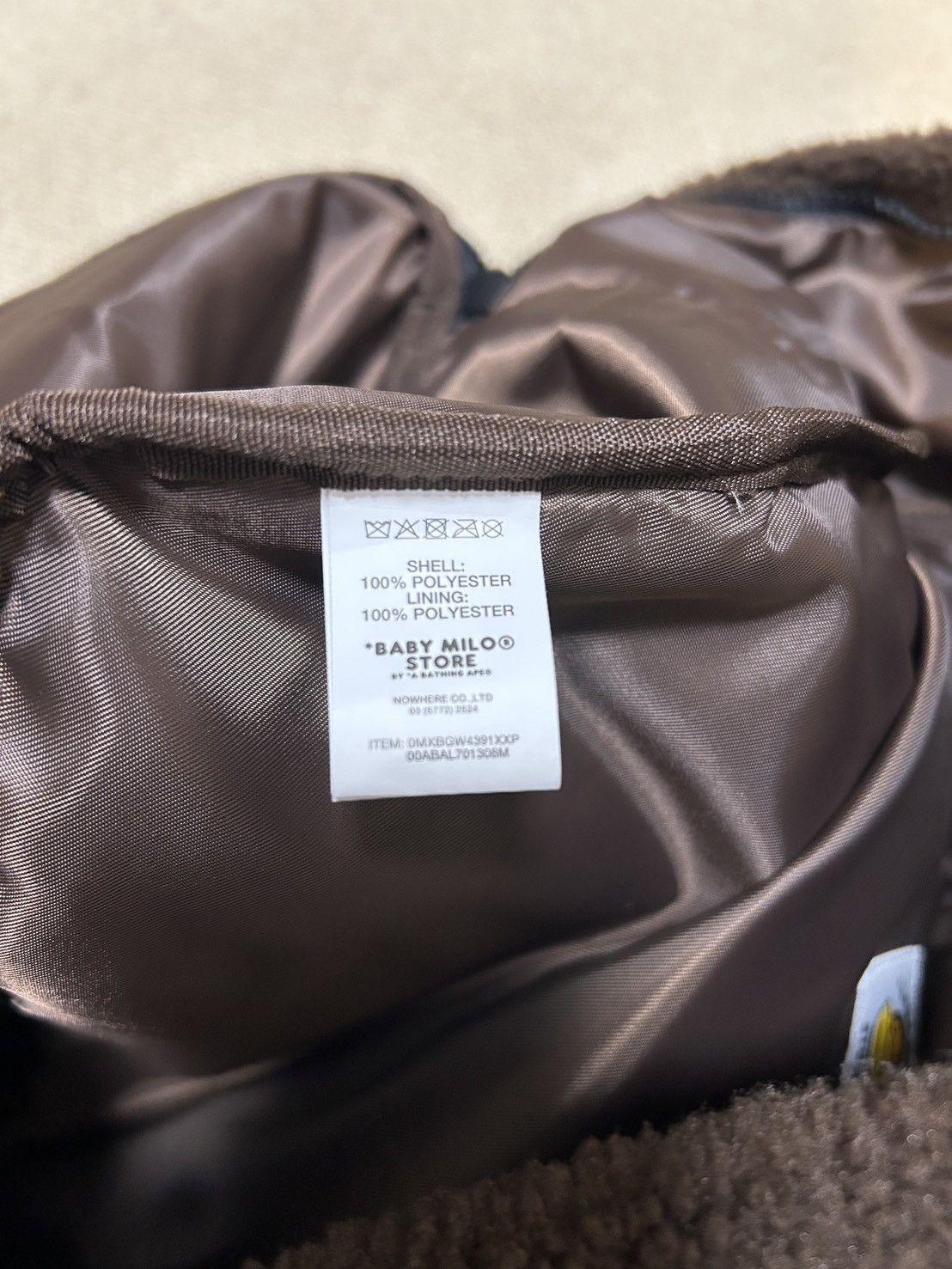 Bape Bape Brown Baby Milo Medium backpack fur Size ONE SIZE - 11 Thumbnail