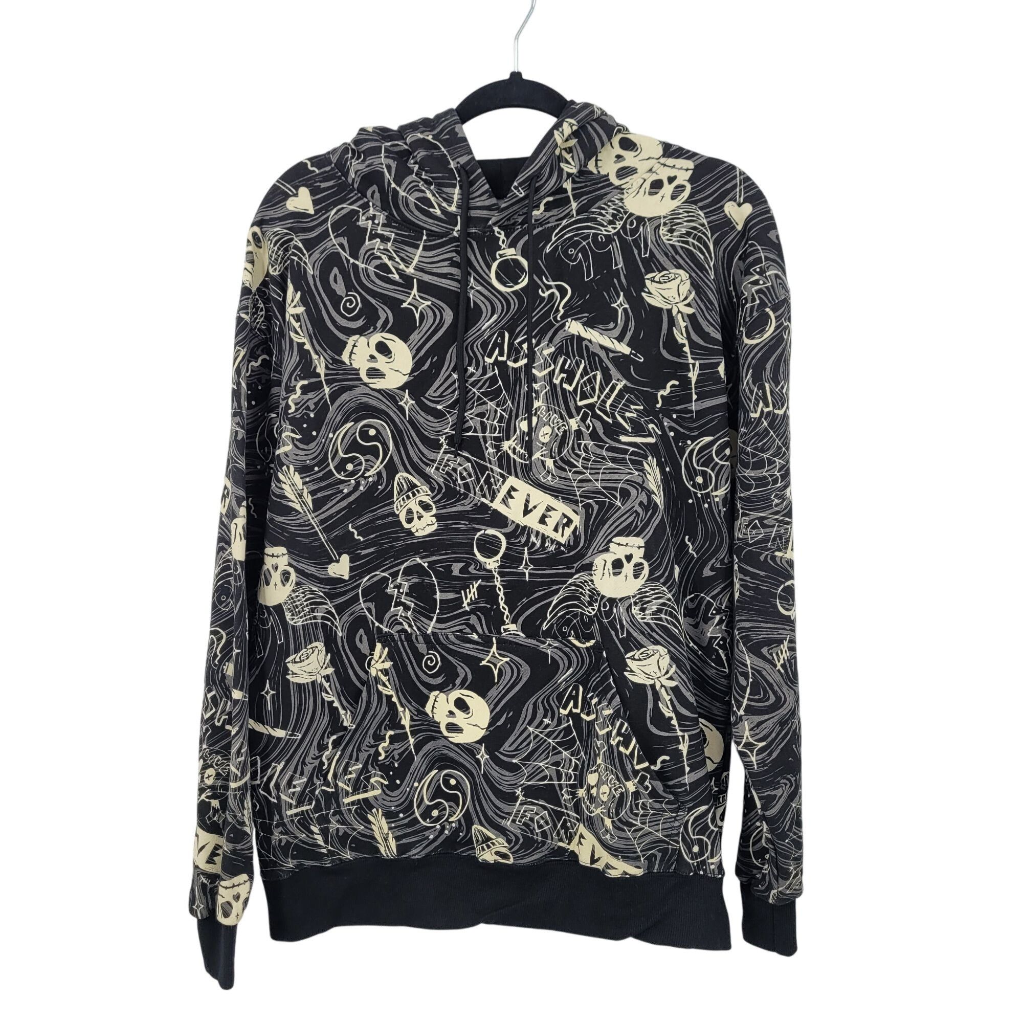 Other Y2K Unisex Black Graphic Hoodie Sz M Skull Skater Grunge Got Size US M / EU 48-50 / 2 - 11 Thumbnail