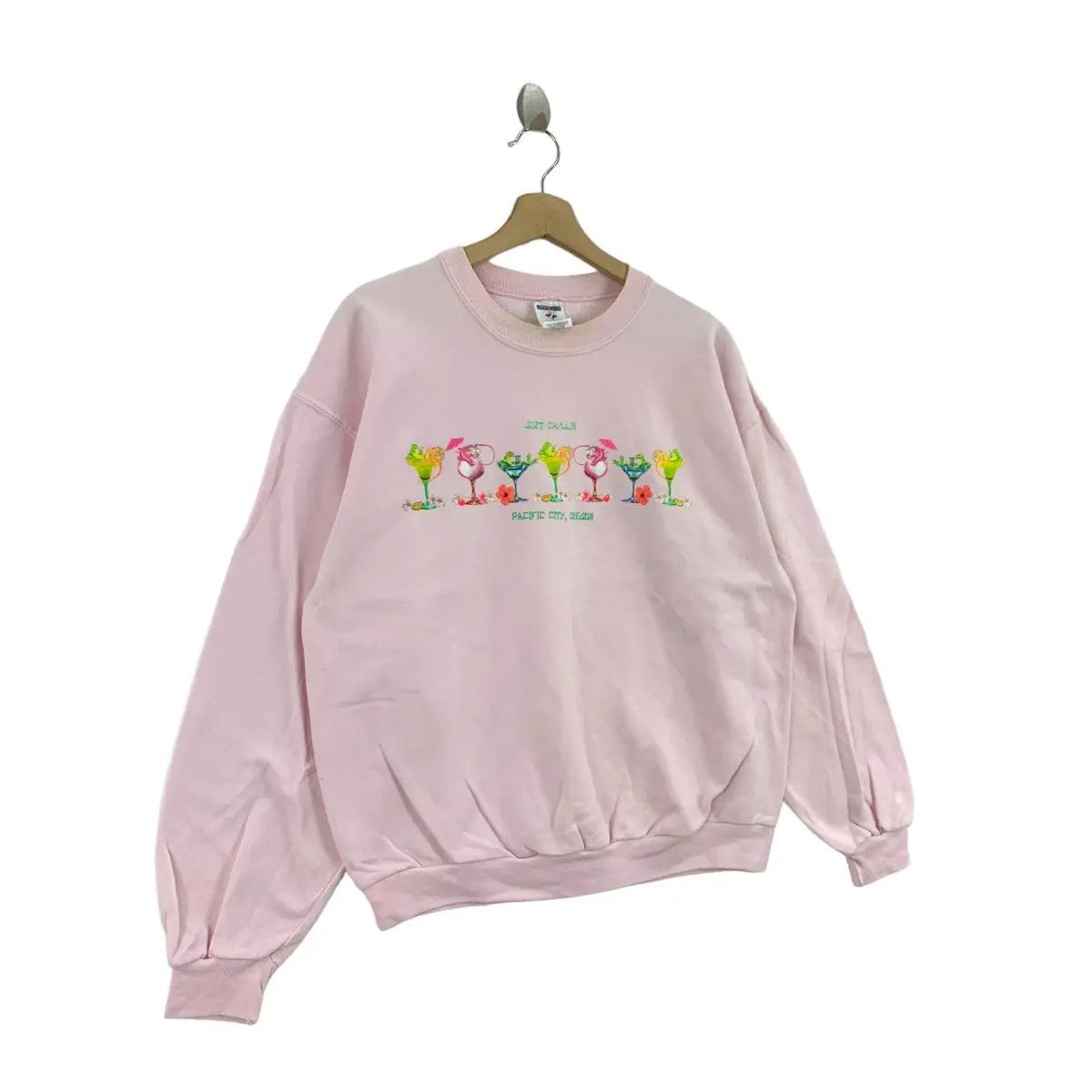 Vintage Vtg PACIFIC CITY OREGON Just Chilling Cocktail Pink Size L / US 10 / IT 46 - 3 Thumbnail