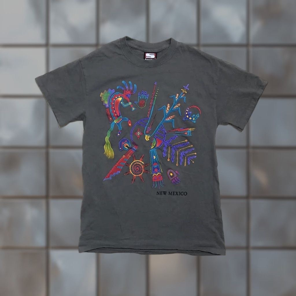 Vintage VINTAGE Kokopelli Sportex T-Shirt Small Dark Gray Charcoal Puff Print New Mexico Mens Size US S / EU 44-46 / 1 - 1 Thumbnail