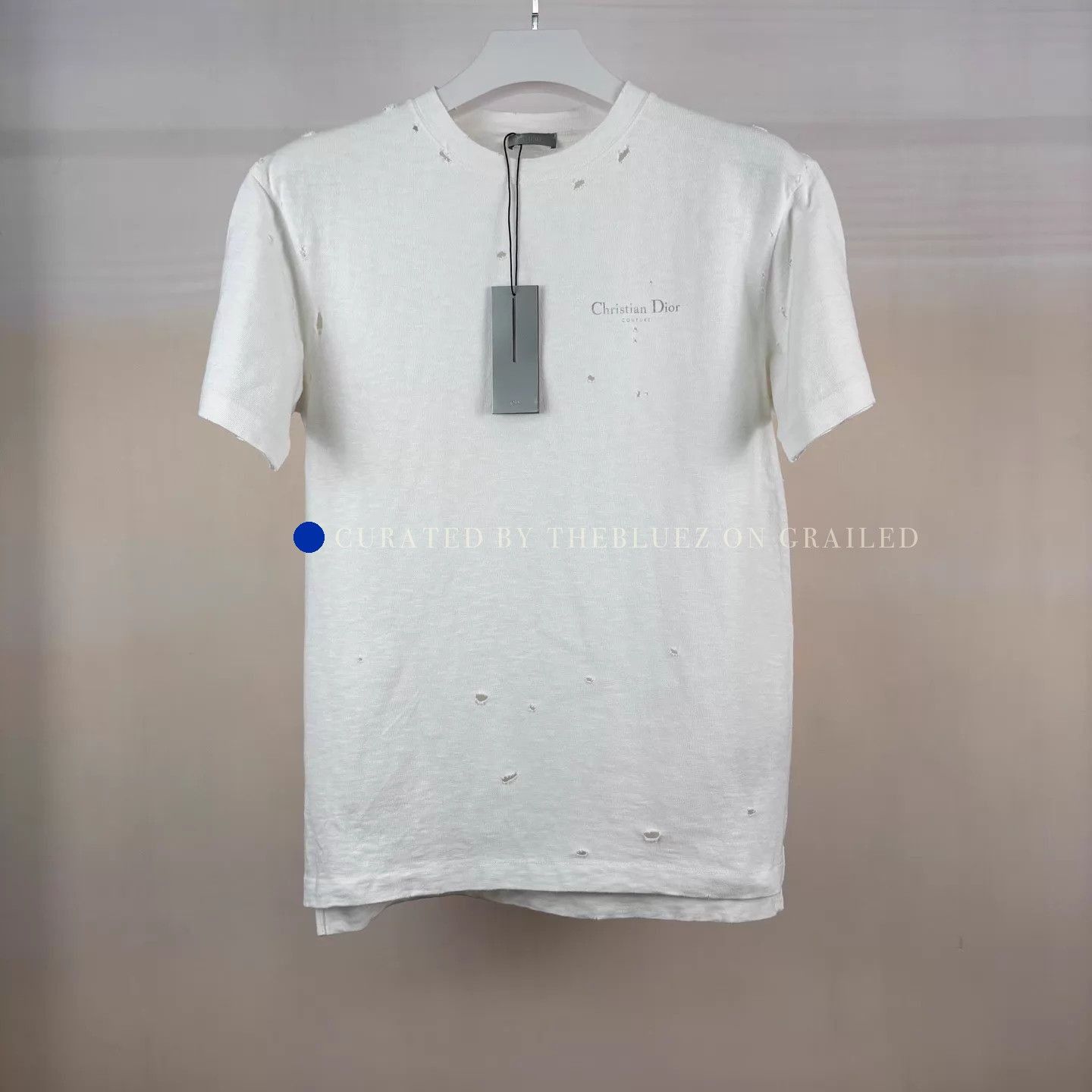 Dior Distressed Logo Print Short Sleeve Tee Size US XS / EU 42 / 0 - 1 Thumbnail