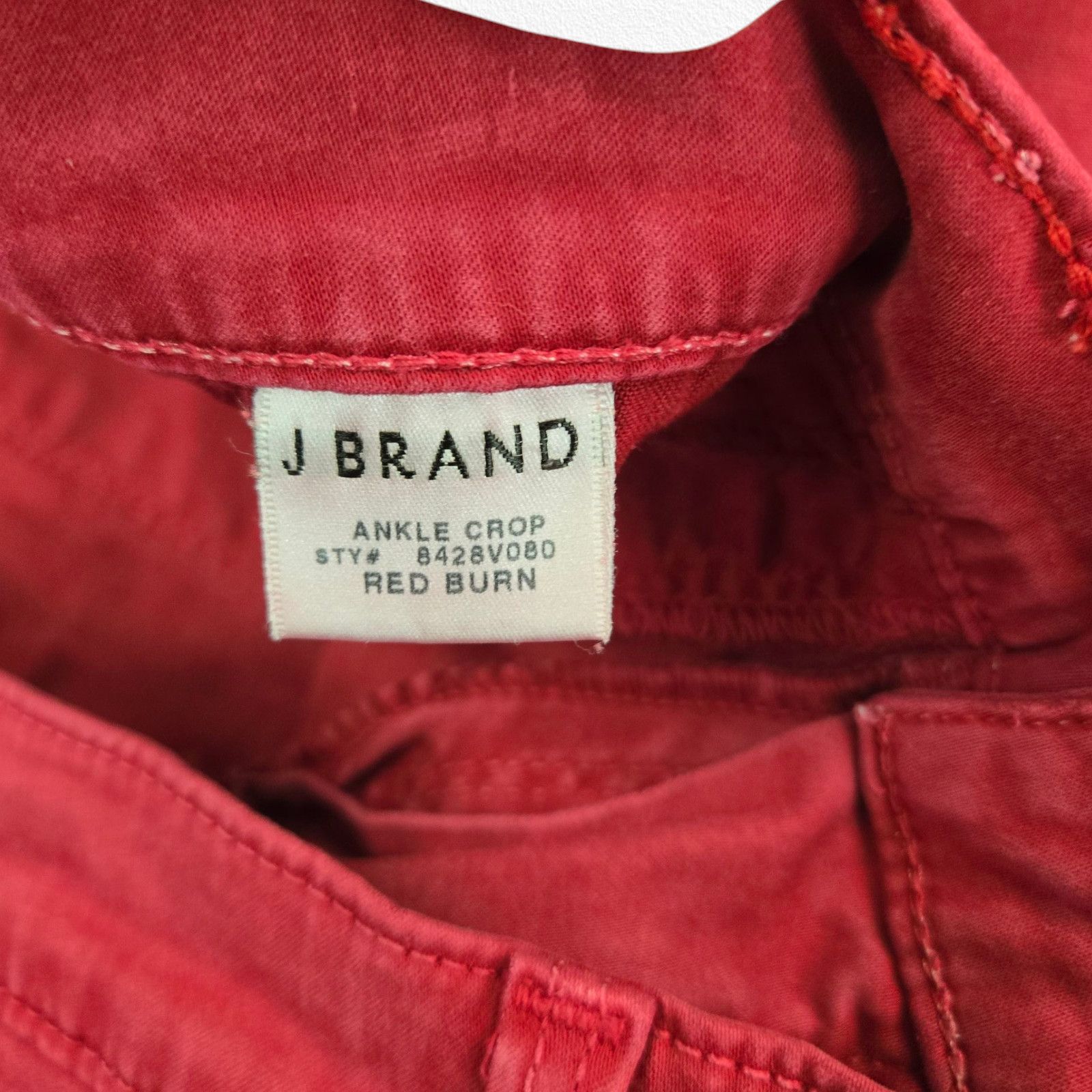 J Brand J Brand Red Zippered Ankle Skinny Jeans Size 27 Size 27" / US 4 / IT 40 - 5 Thumbnail