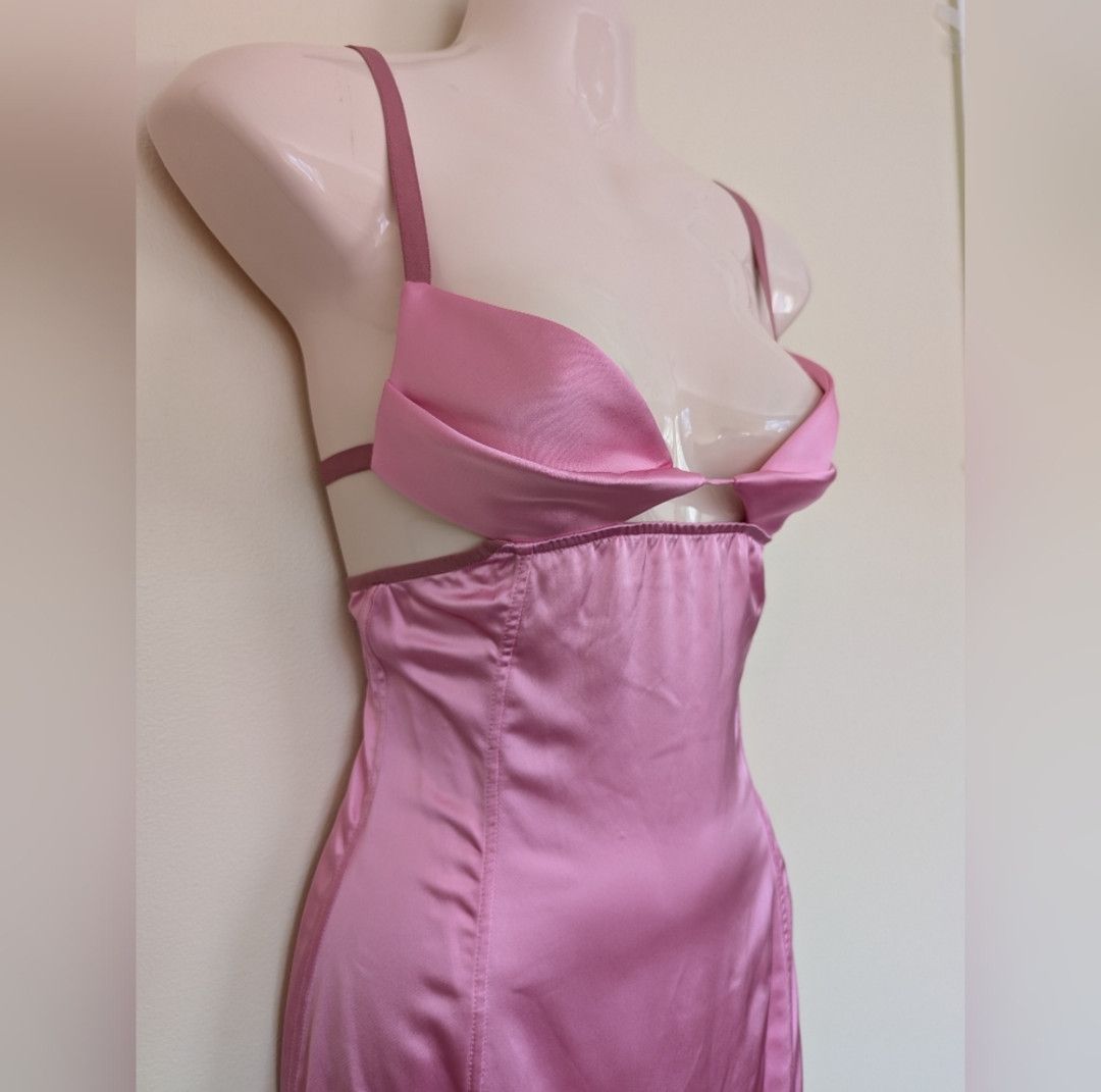 Nensi Dojaka Cutout Draped Bra Minidress Pink Small Size S / US 4 / IT 40 - 6 Thumbnail