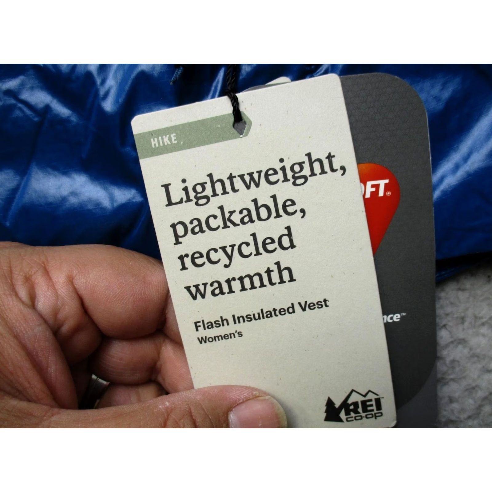 Vintage REI Co-op Flash Insulated Vest Womens XL Deep Marine Blue PrimaLoft Packable Size XL / US 12-14 / IT 48-50 - 7 Thumbnail