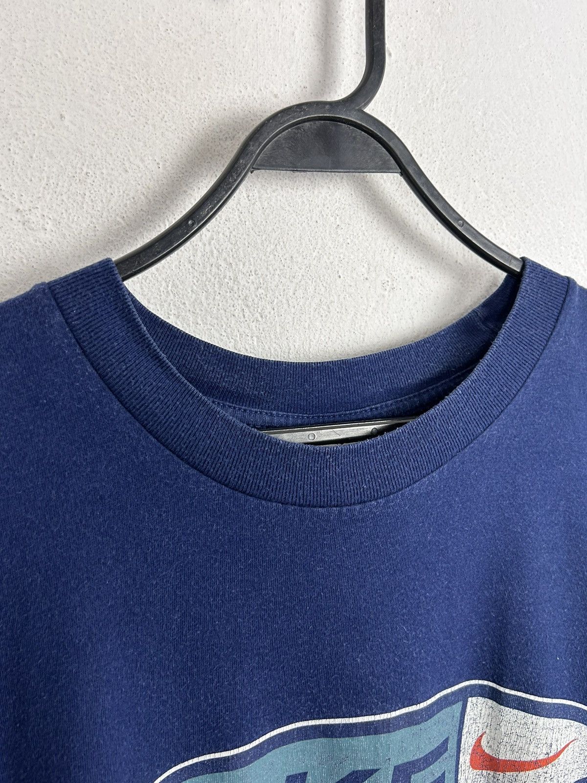 Nike 90s Vintage Nike Center Logo Short Sleeve T-Shirt In Blue Size US XL / EU 56 / 4 - 3 Thumbnail