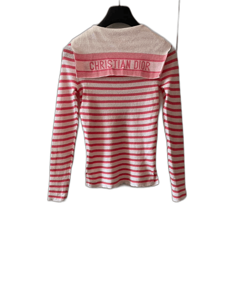 Dior Dior Striped Sailor Neck Top Size XS / US 0-2 / IT 36-38 - 1 Thumbnail