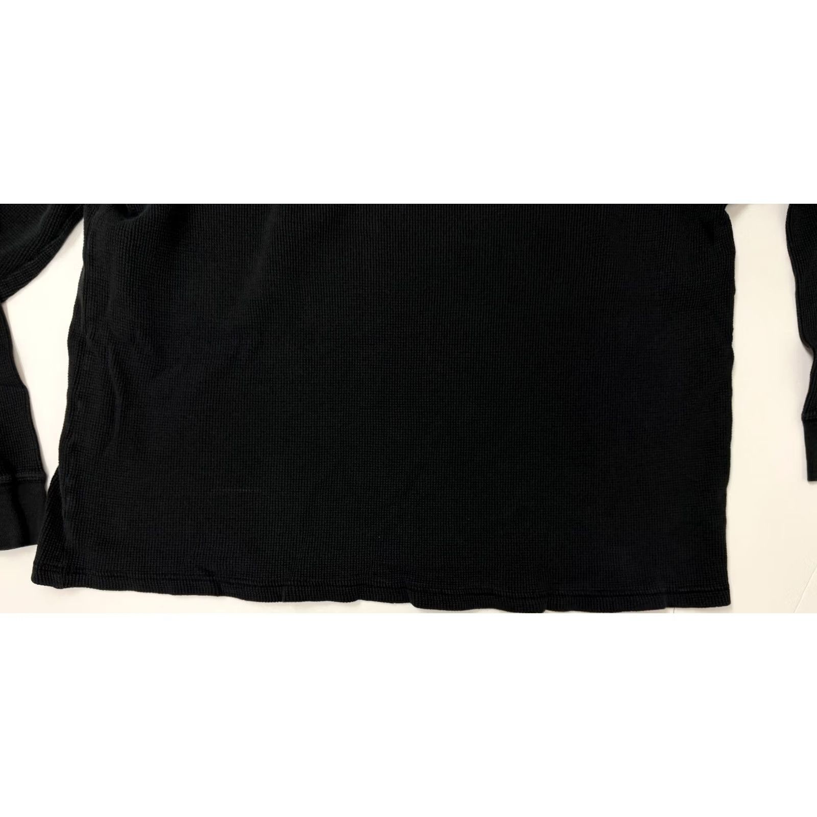 Merona VINTAGE Merona Shirt Men XL Boxy Fit Thermal Outdoors Midweight Cotton Waffle-Knit Y2K Black Size US XL / EU 56 / 4 - 7 Thumbnail