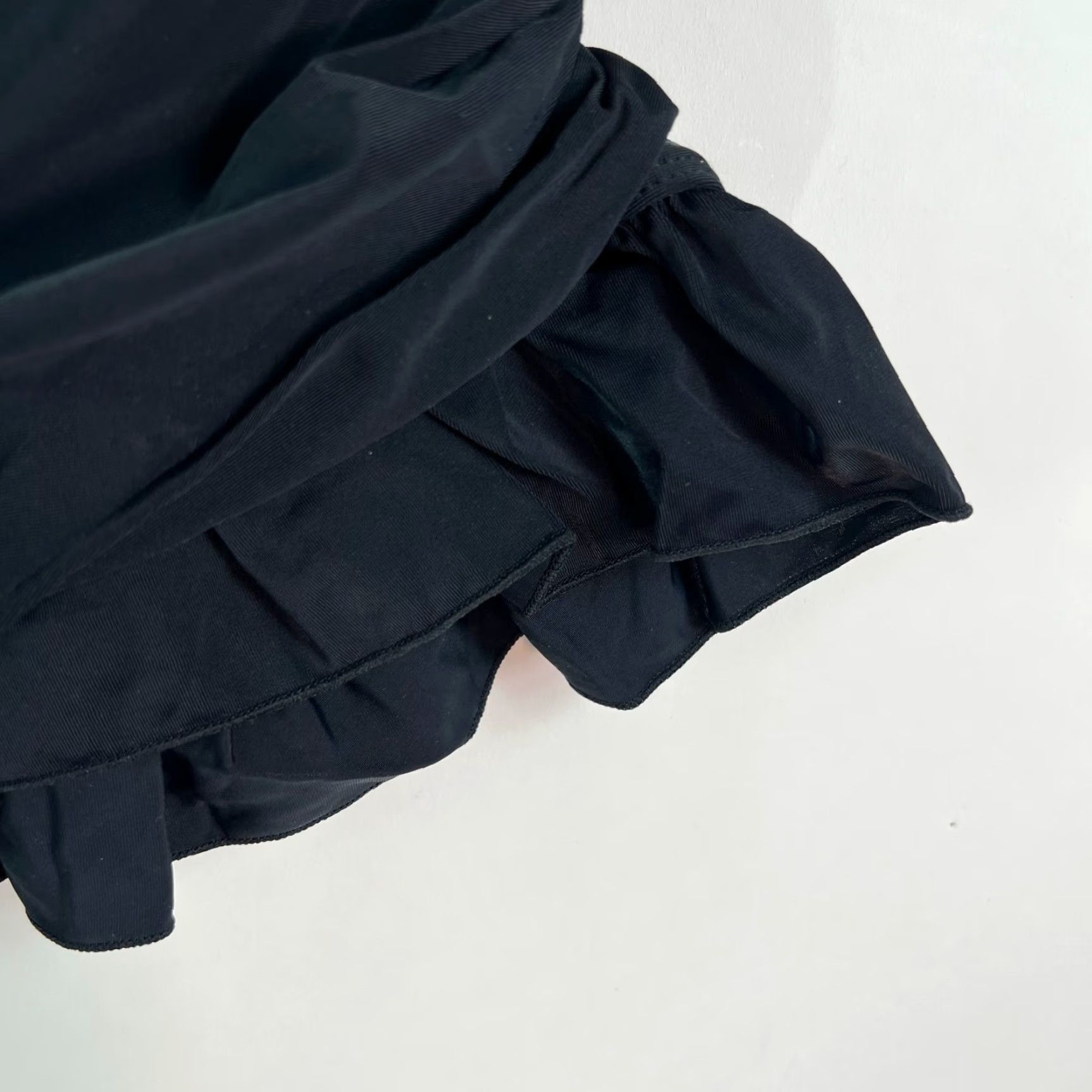 Vintage VINTAGE Island Escape Women's Bikini Bottom Skirtini Ruffled Black Swimwear Size 10 Size 32" / US 10 / IT 46 - 2 Thumbnail