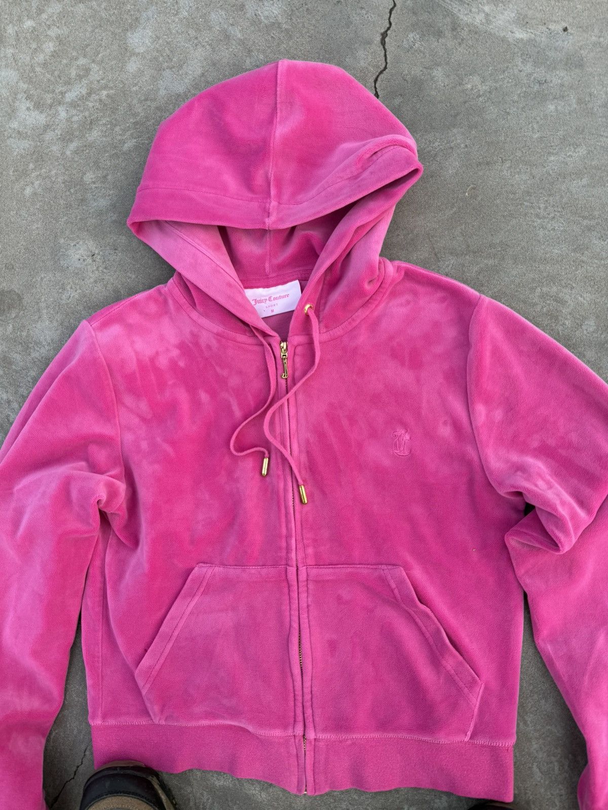 Juicy Couture Vintage 90s Juicy Couture Velour Glamour Zip Hype Hoodie Size M / US 6-8 / IT 42-44 - 7 Thumbnail