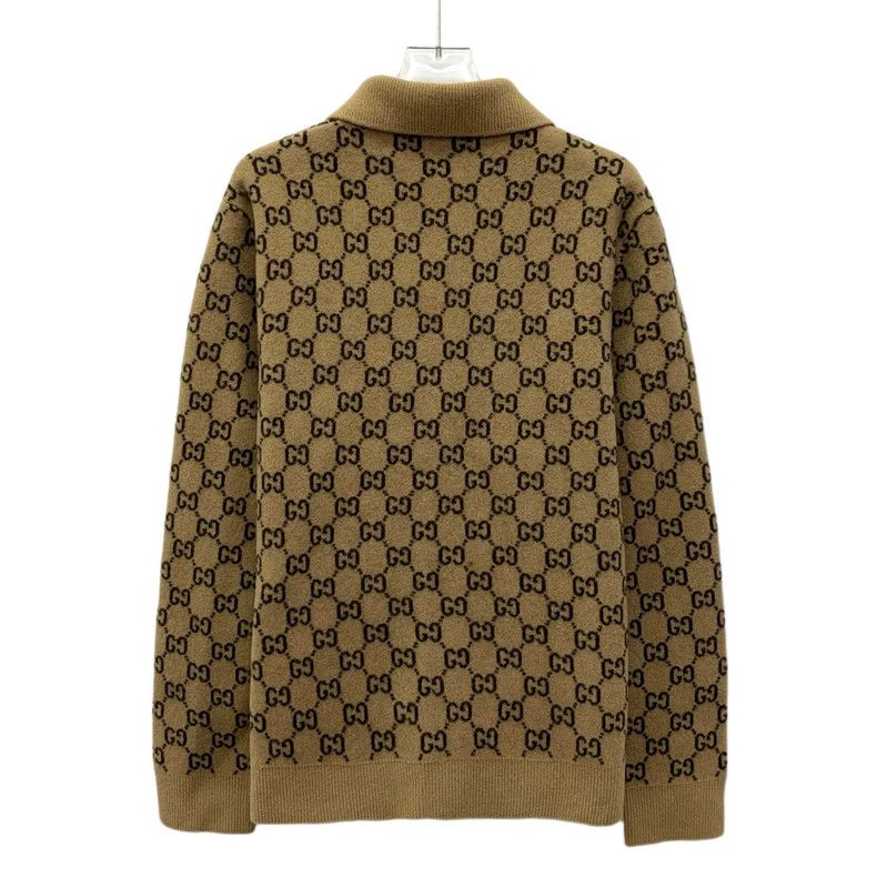 Gucci Gucci Brown logo jacquad full-print wool lapel single-brea Size S / US 4 / IT 40 - 2 Thumbnail