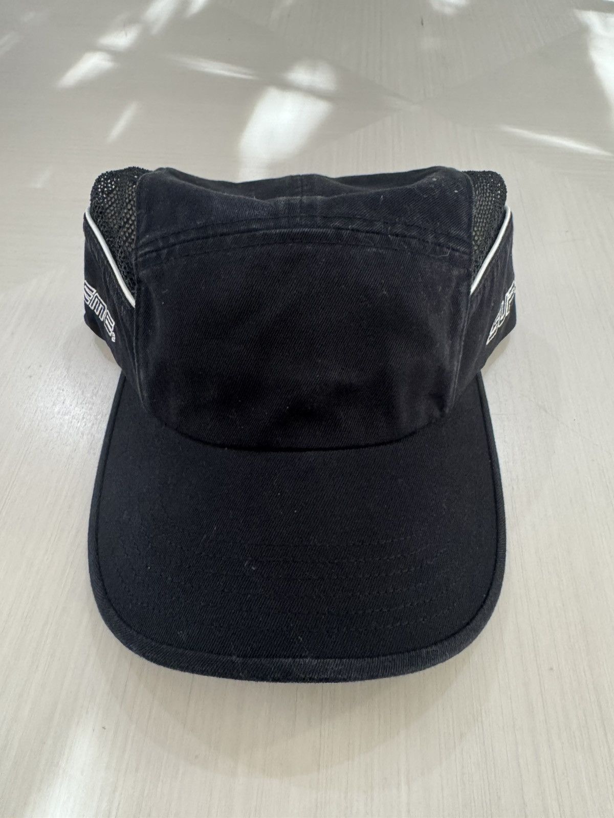 Supreme Supreme side mesh piping camp cap black OS SS26 NEW IN
