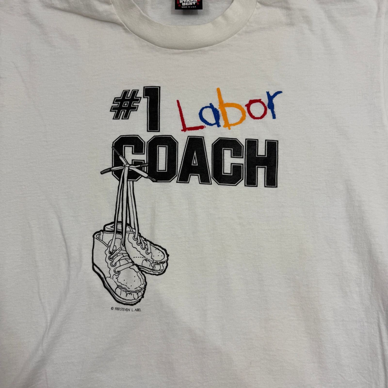 Vintage Vintage #1 Labor Coach Shirt Extra Large Single Stitch 80s Size US XL / EU 56 / 4 - 4 Thumbnail