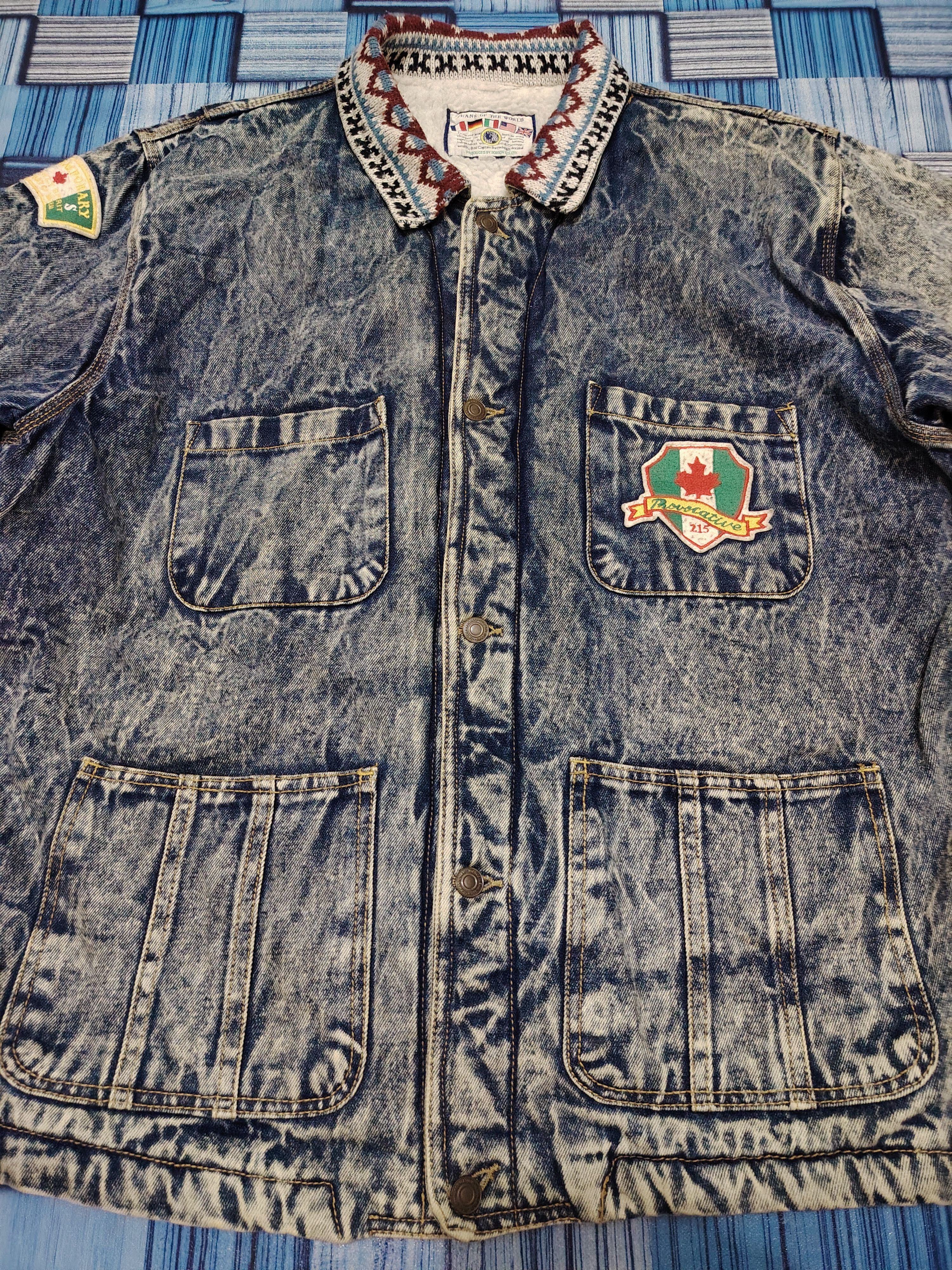 Japanese Brand 💥Insane💥 Intl bobson flared jeans Distressed denim jacket Size US XL / EU 56 / 4 - 7 Thumbnail