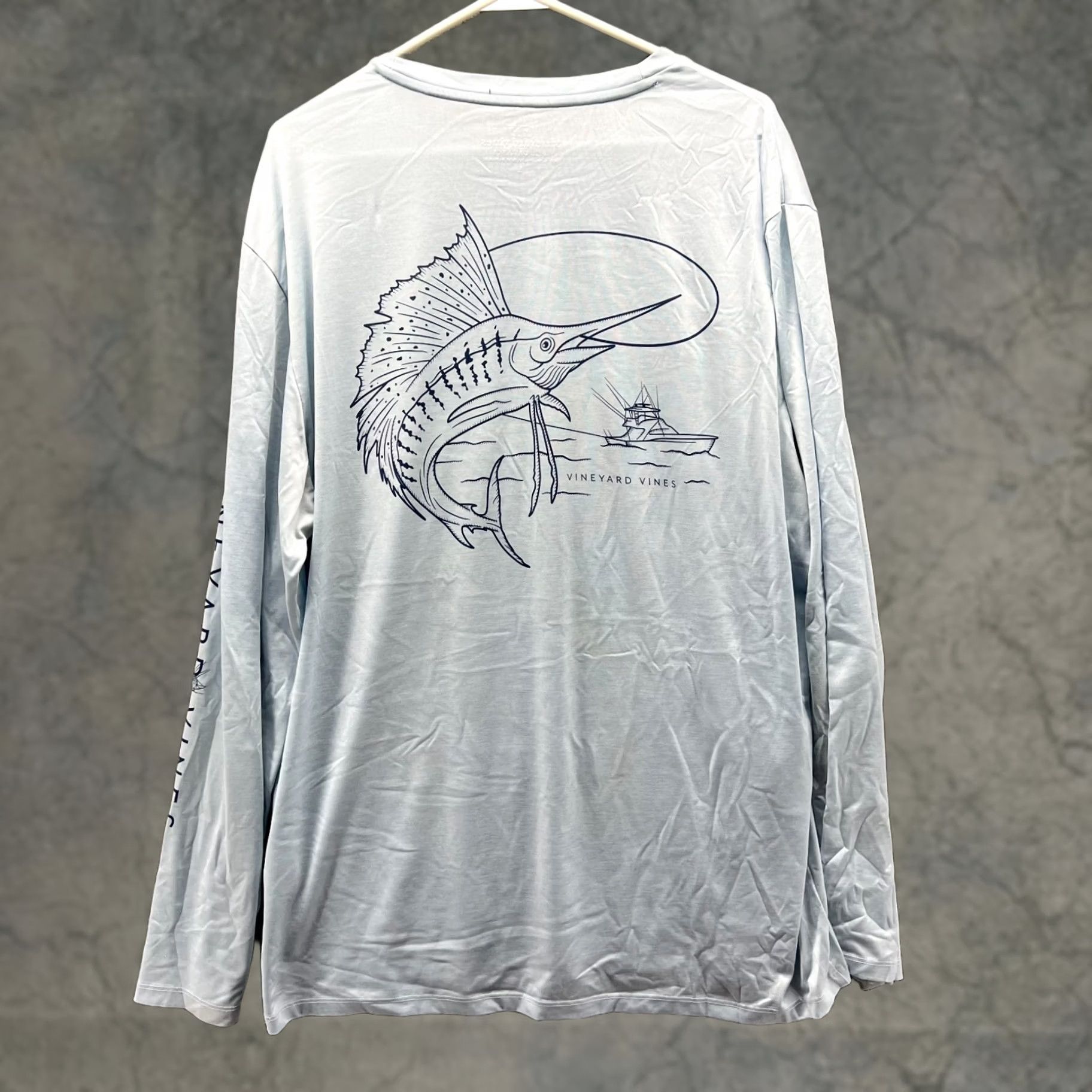 Vineyard Vines Vineyard Vines Shirt Men L Blue Long Sleeve Crewneck Logo Solid All Seasons Big Marlin Mens Size US L / EU 52-54 / 3 - 1 Thumbnail