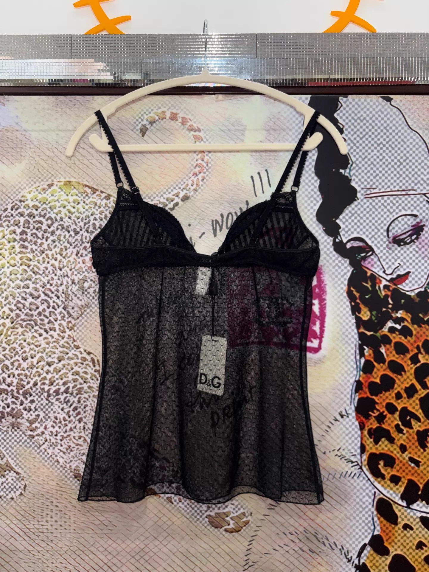 Dolce & Gabbana D&G Vintage Sheer Polka Dot Camisole 40 NWT Size S / US 4 / IT 40 - 6 Thumbnail