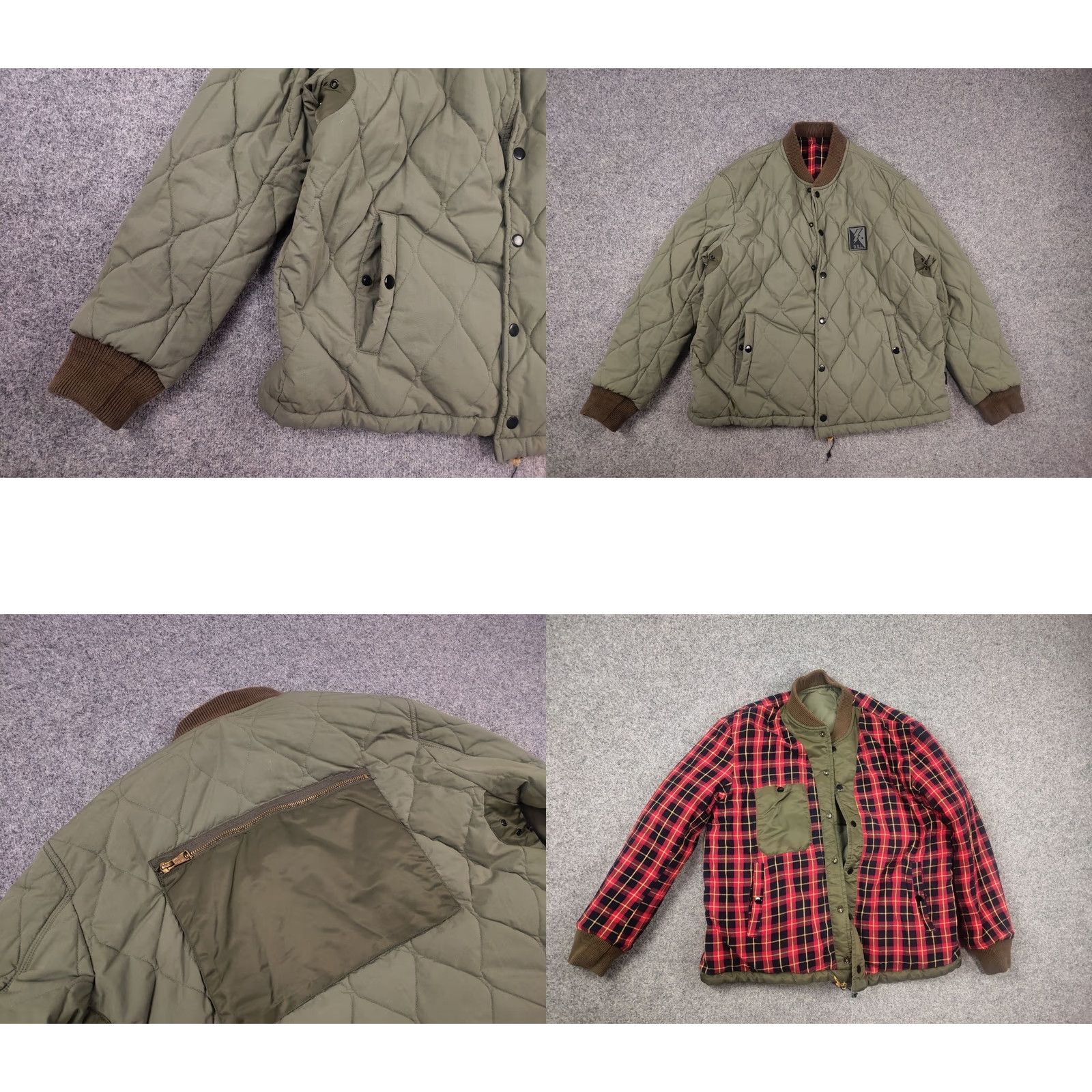 Diesel Diesel J-Foot-Bnb reversible quilted military style Insulated Cordura Green Bomber Jacket XL Men Size US XL / EU 56 / 4 - 9 Thumbnail