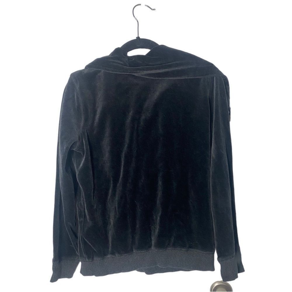 Michael Kors Michael Kors Black Velour Zip Up Sweatshirt Women’s Size M M Size M / US 6-8 / IT 42-44 - 4 Thumbnail