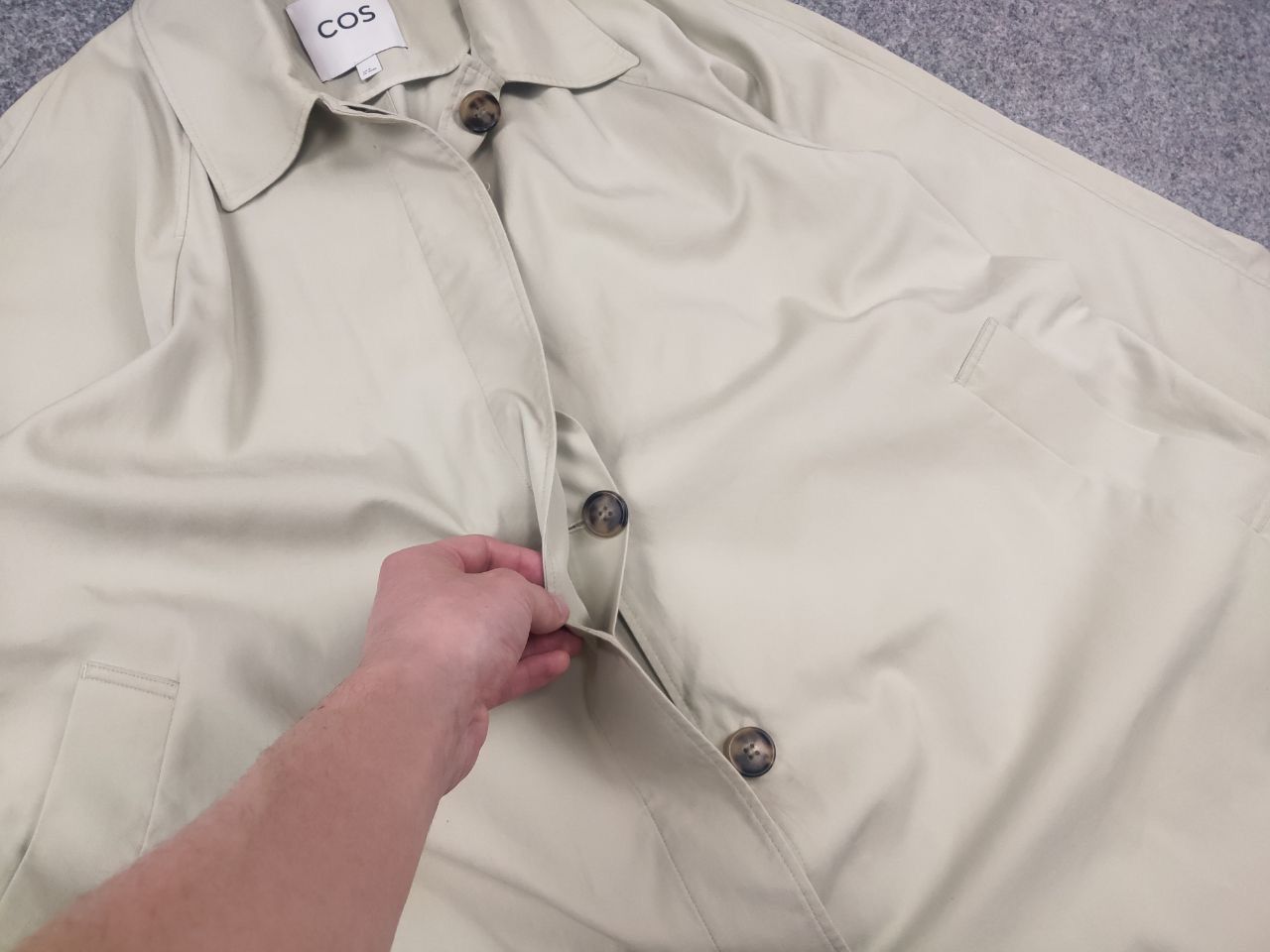 Cos Cos oversized voluminous car coat Light Green Trench Jacket Size M / US 6-8 / IT 42-44 - 9 Thumbnail