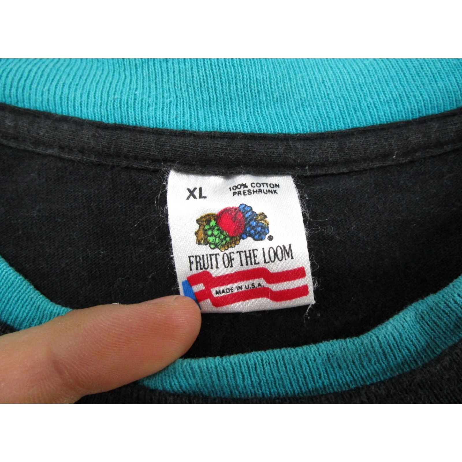 Fruit Of The Loom VINTAGE Montego Bay Jamaica 90s Fruit of the Loom Shirt XL Black Cotton Crew Neck Short Sleeve Men 90s Vintage T-Shirt Size US XL / EU 56 / 4 - 3 Thumbnail