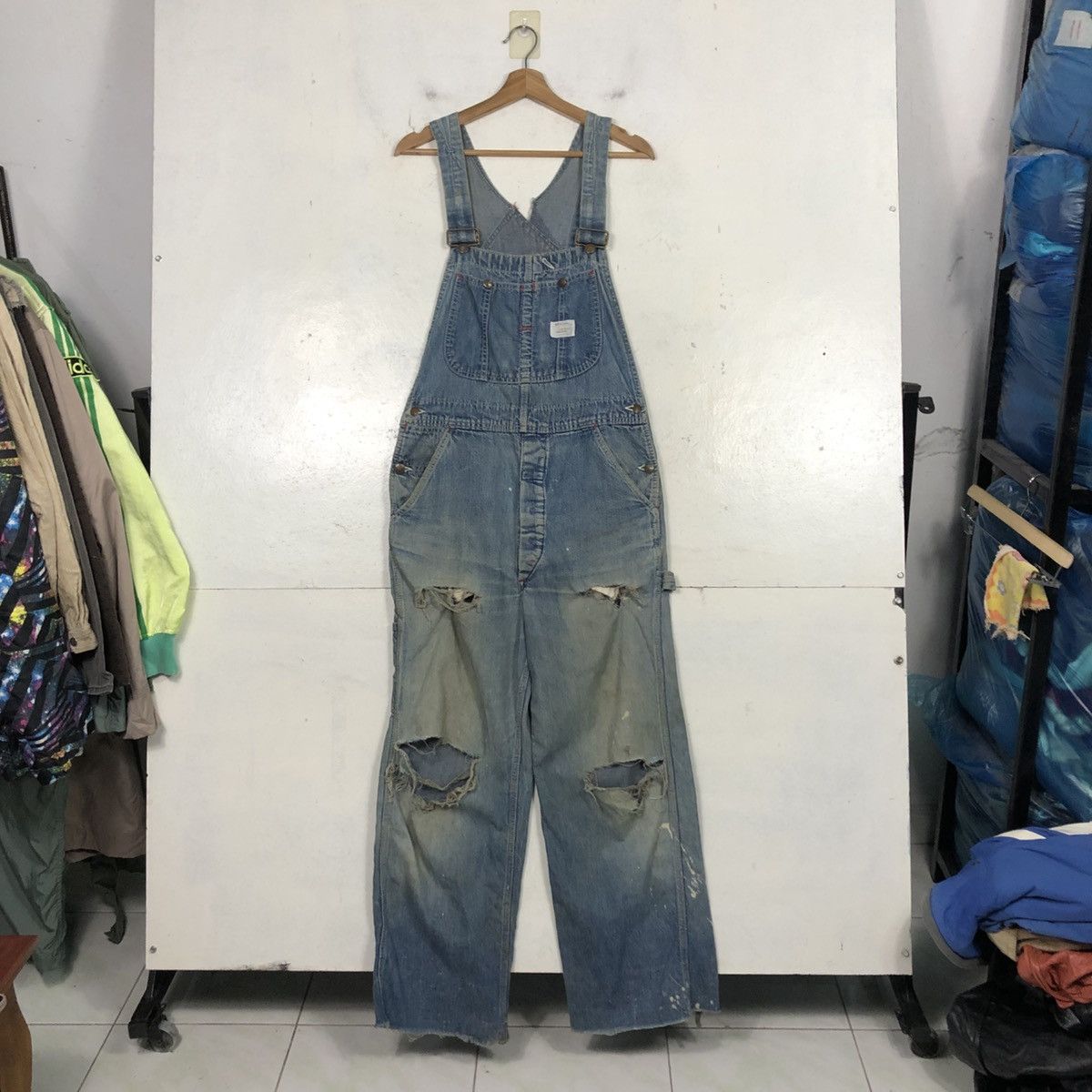 Vintage Vintage Union Made Denim Overall Big Mac Square Bak Size US 34 / EU 50 - 1 Thumbnail