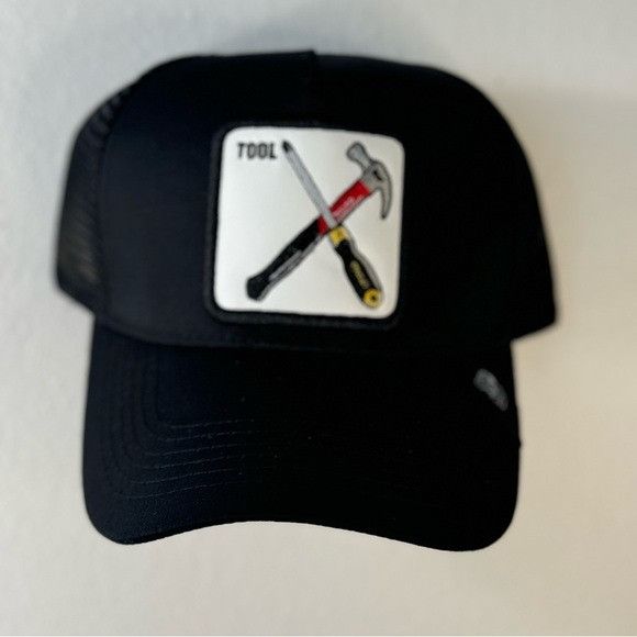 Designer NEW TOOL PATCH BLACK TRUCKER MESH CAP HAT Size ONE SIZE - 4 Thumbnail