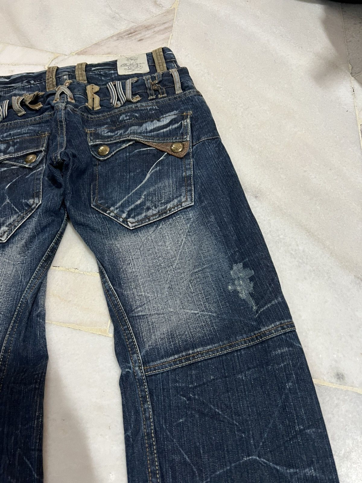 If Six Was Nine × Japanese Brand × Le Grande Bleu (L.G.B.) ✈️Double Waist✈️90’s Dominate Handcrafted Claw Jean Size US 29 - 16 Thumbnail