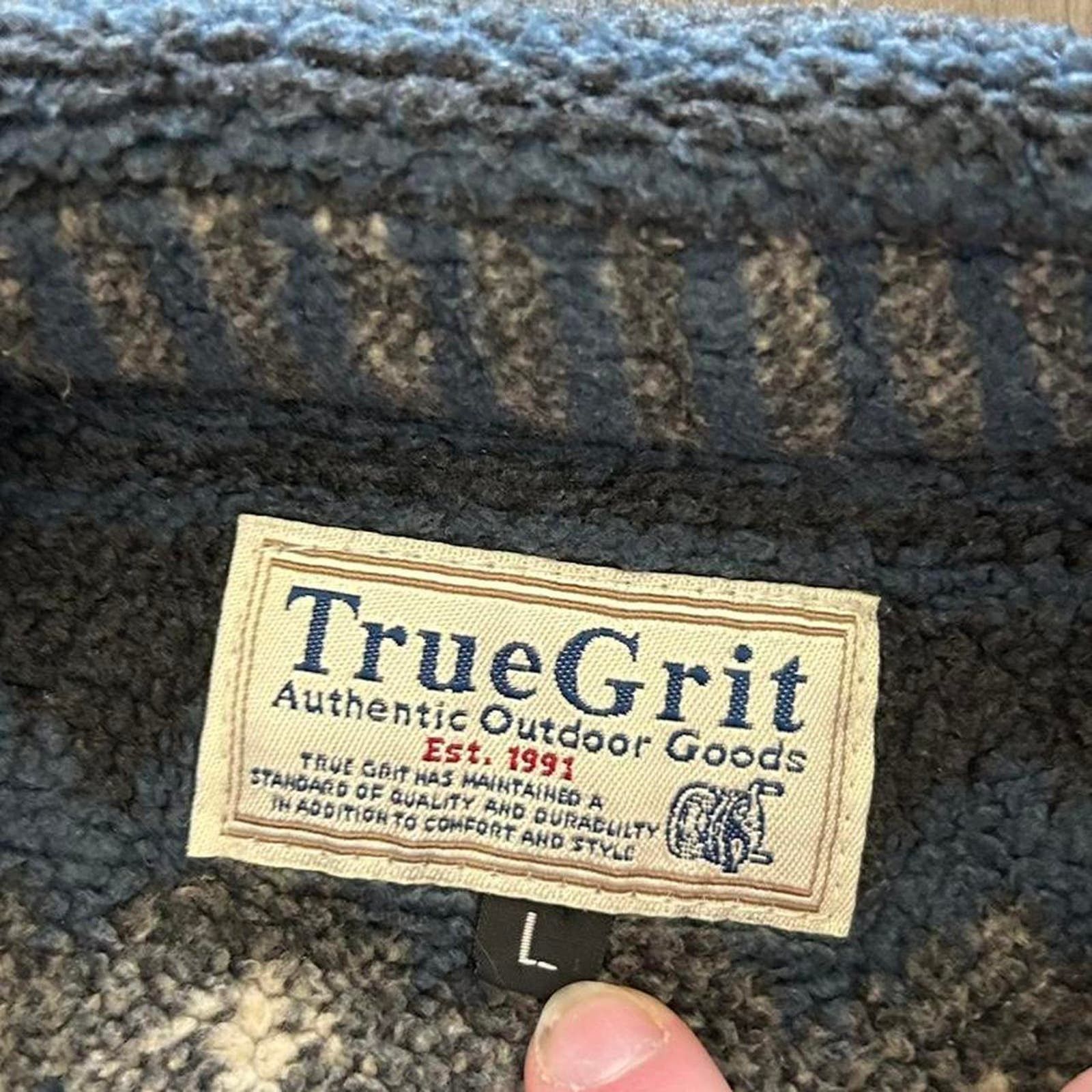 Vintage True Grit Pattern Flannel Coat Size US L / EU 52-54 / 3 - 3 Thumbnail