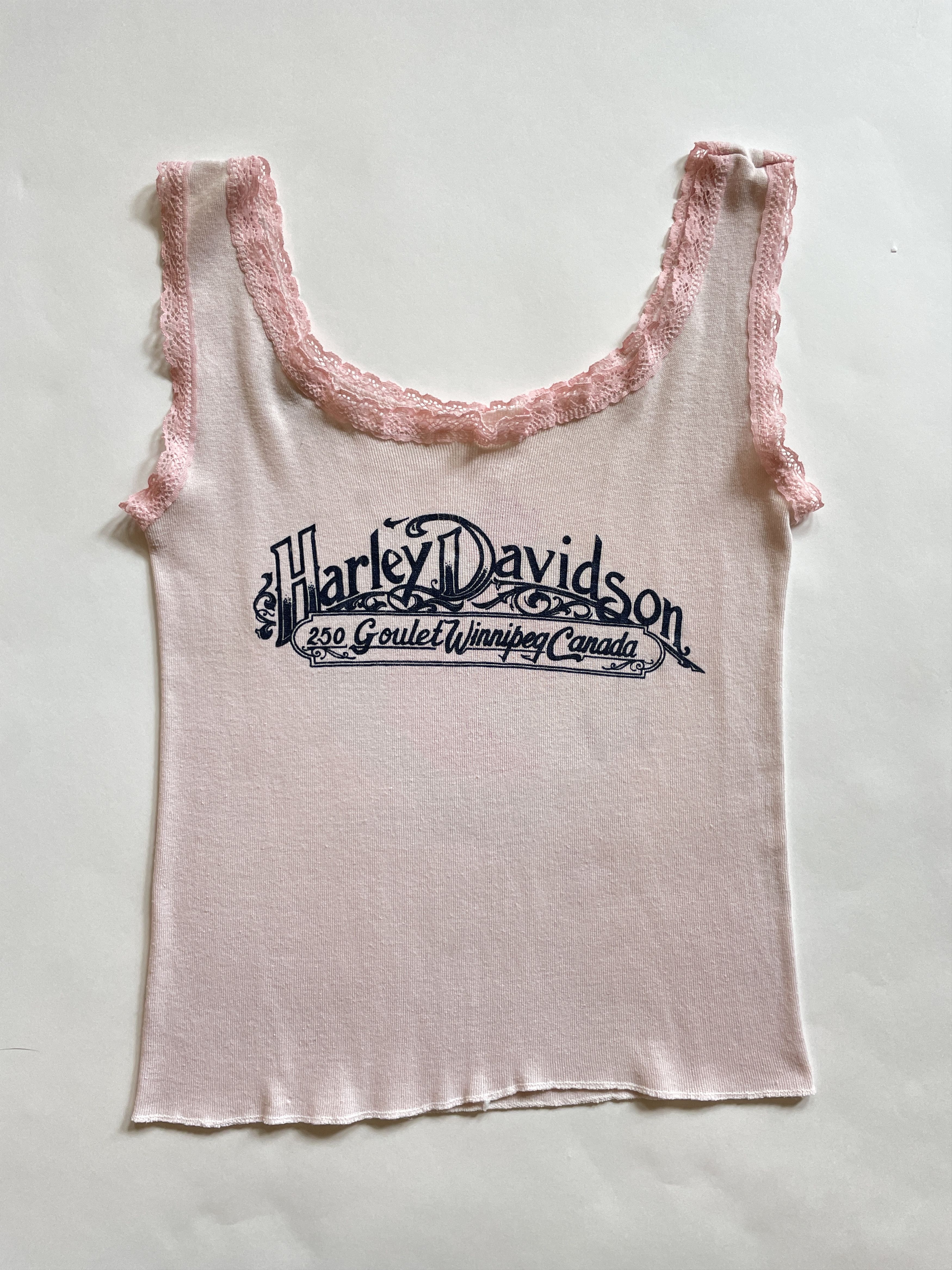 Harley Davidson 1987 Harley Davidson 3D Emblem Biker Lace Tank Top Size XS / US 0-2 / IT 36-38 - 5 Thumbnail