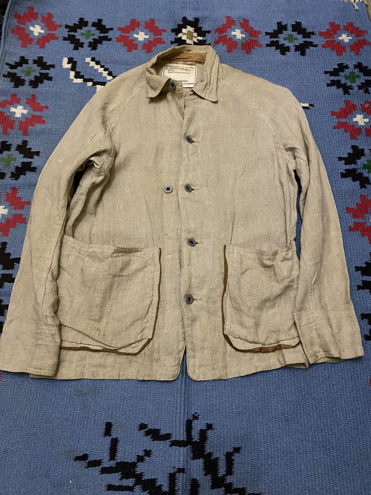 Kapital KAPITAL LIFE LEATHER LINING LINEN JACKET Size US S / EU 44-46 / 1 - 1 Thumbnail