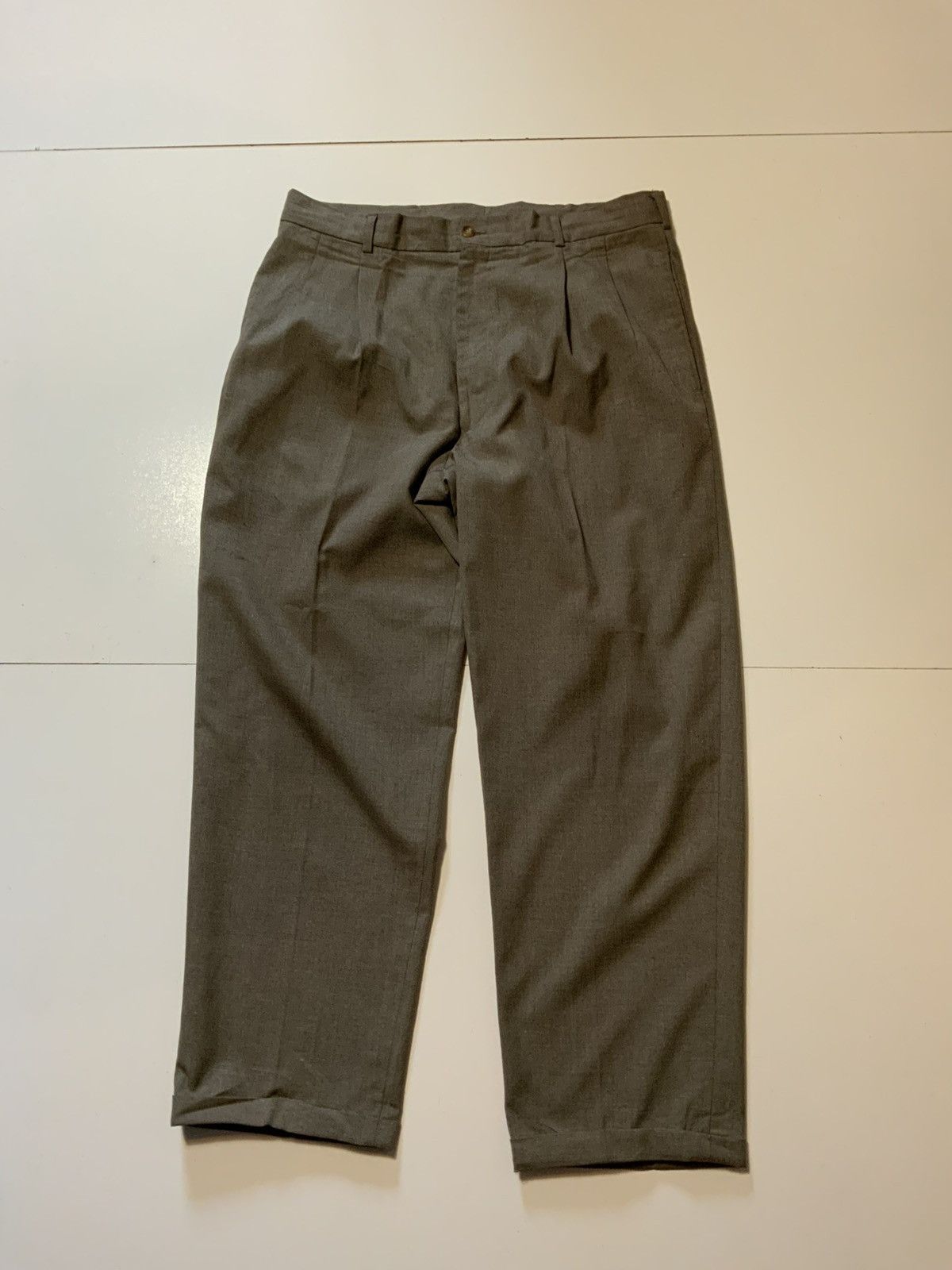 Levi's Vintage 80s Levis Strauss Sevens Pleated Cuff Dress Pants Size US 34 / EU 50 - 1 Thumbnail