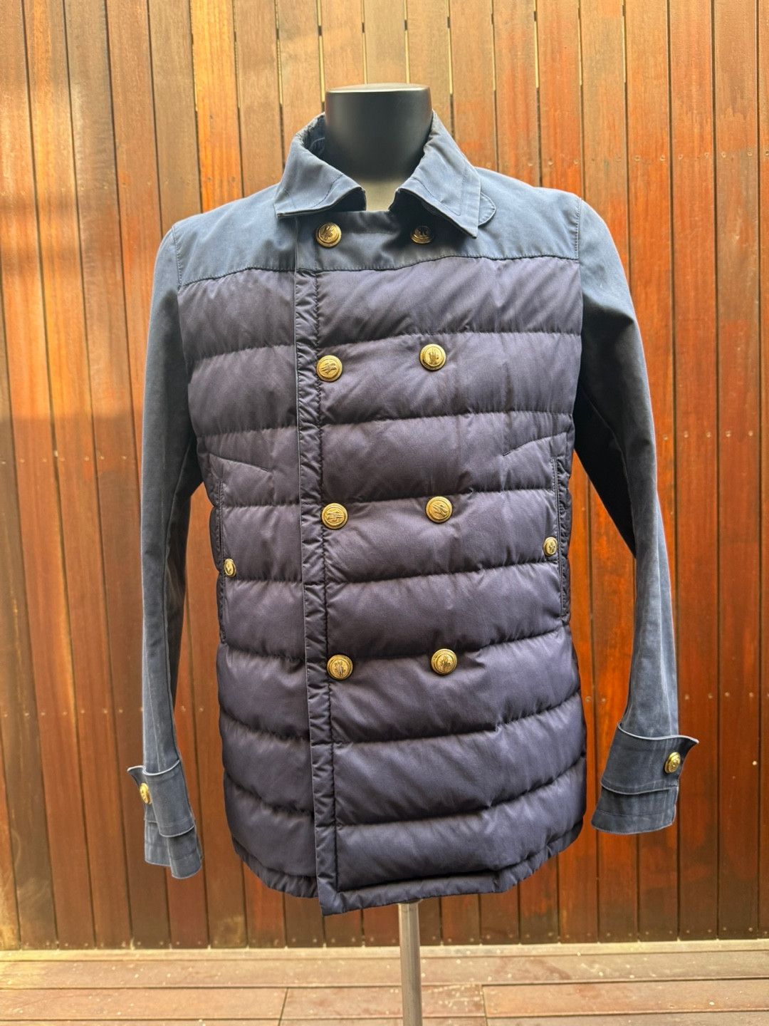 Moncler Grenoble Moncler Grenoble Alencon Navy double breasted parka Size US L / EU 52-54 / 3 - 1 Thumbnail