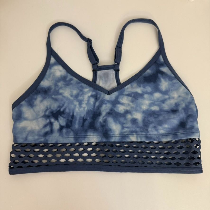 Pink Pink Victorias Secret Blue Tie-Dye Sports Bra Web Detail Lig Size ONE SIZE - 1 Thumbnail