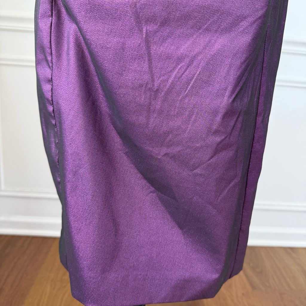 Other Cachet Ruched Dress Purple Metallic Evening Cocktail 6 Size M / US 6-8 / IT 42-44 - 4 Thumbnail