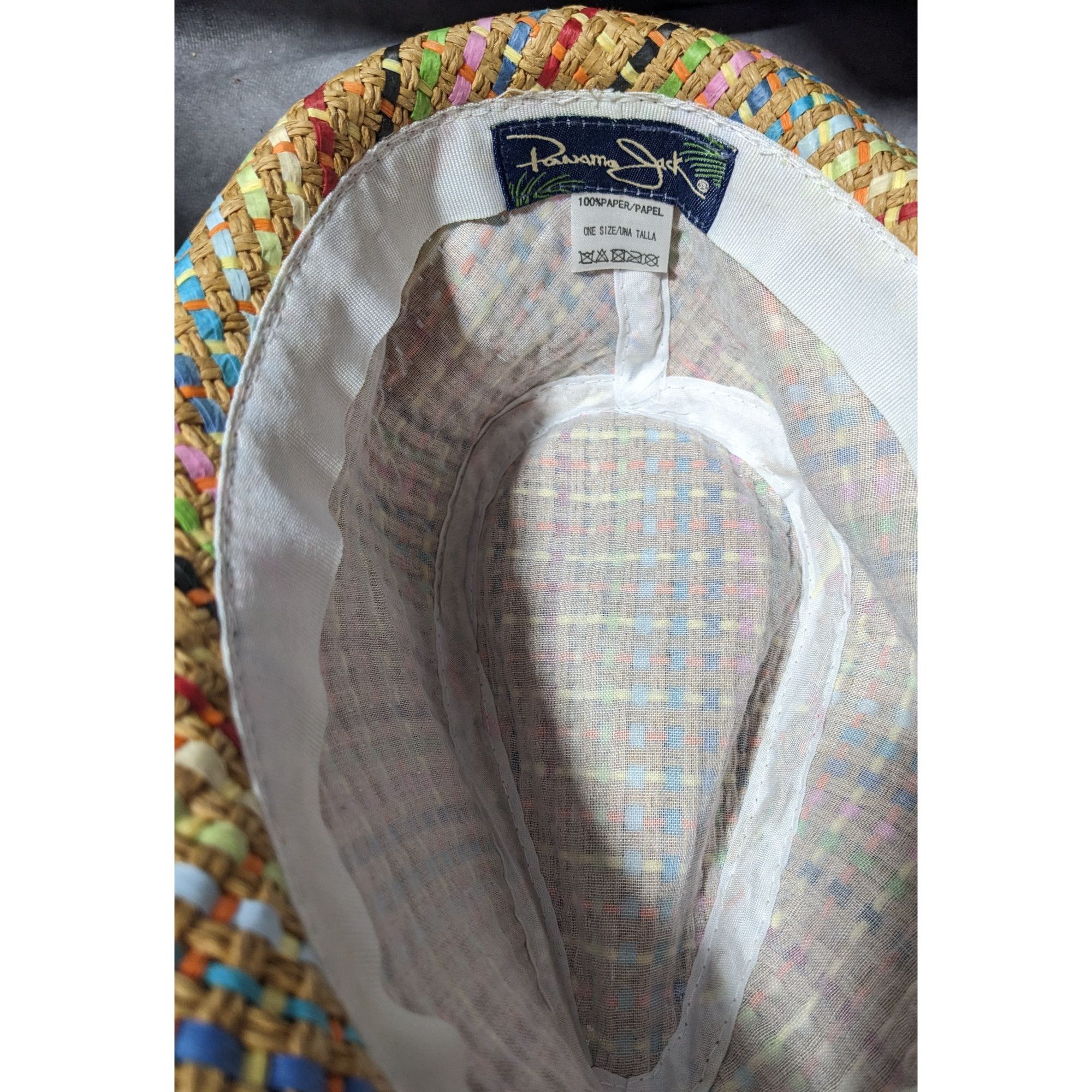 Panama Jack Retro Beachy Panama Jack Rainbow Woven Fedora Size ONE SIZE - 11 Thumbnail