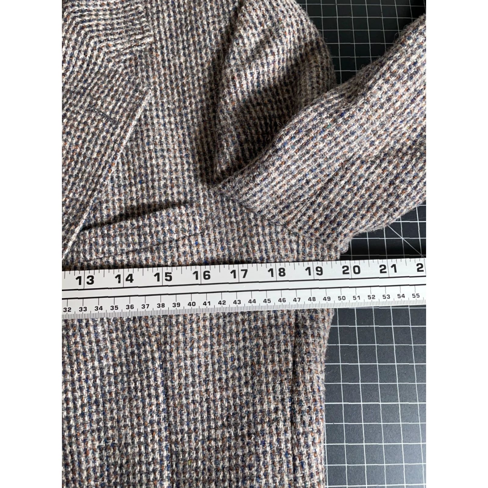 Harris Tweed Harris Tweed Blazer Men’s 38 Regular Gray Brown Wool Jacket Scottish VTG 70s Size 38R - 5 Thumbnail
